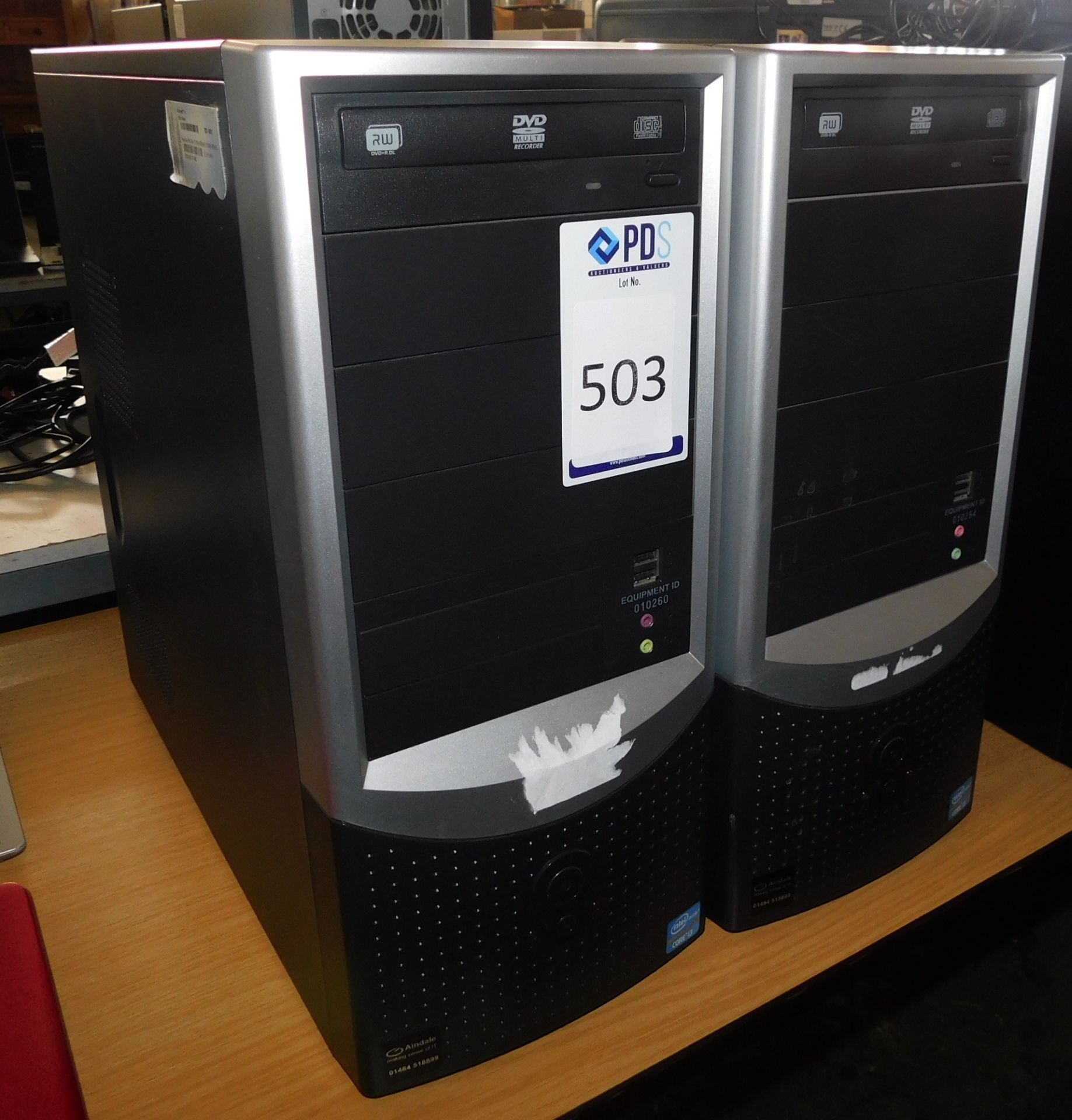 2 Unbadged i3 Tower Computers (No HDD) (Location Stockport. Please Refer to General Notes)