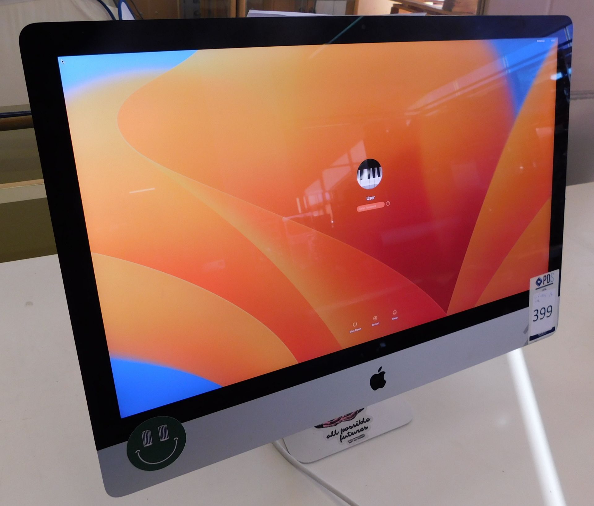 Apple iMac 27 inch, A1419, Serial Number C02X37UFJ1GG, i5 @ 3.40Ghz, 16GB RAM, 1TB HDD, OS Installed