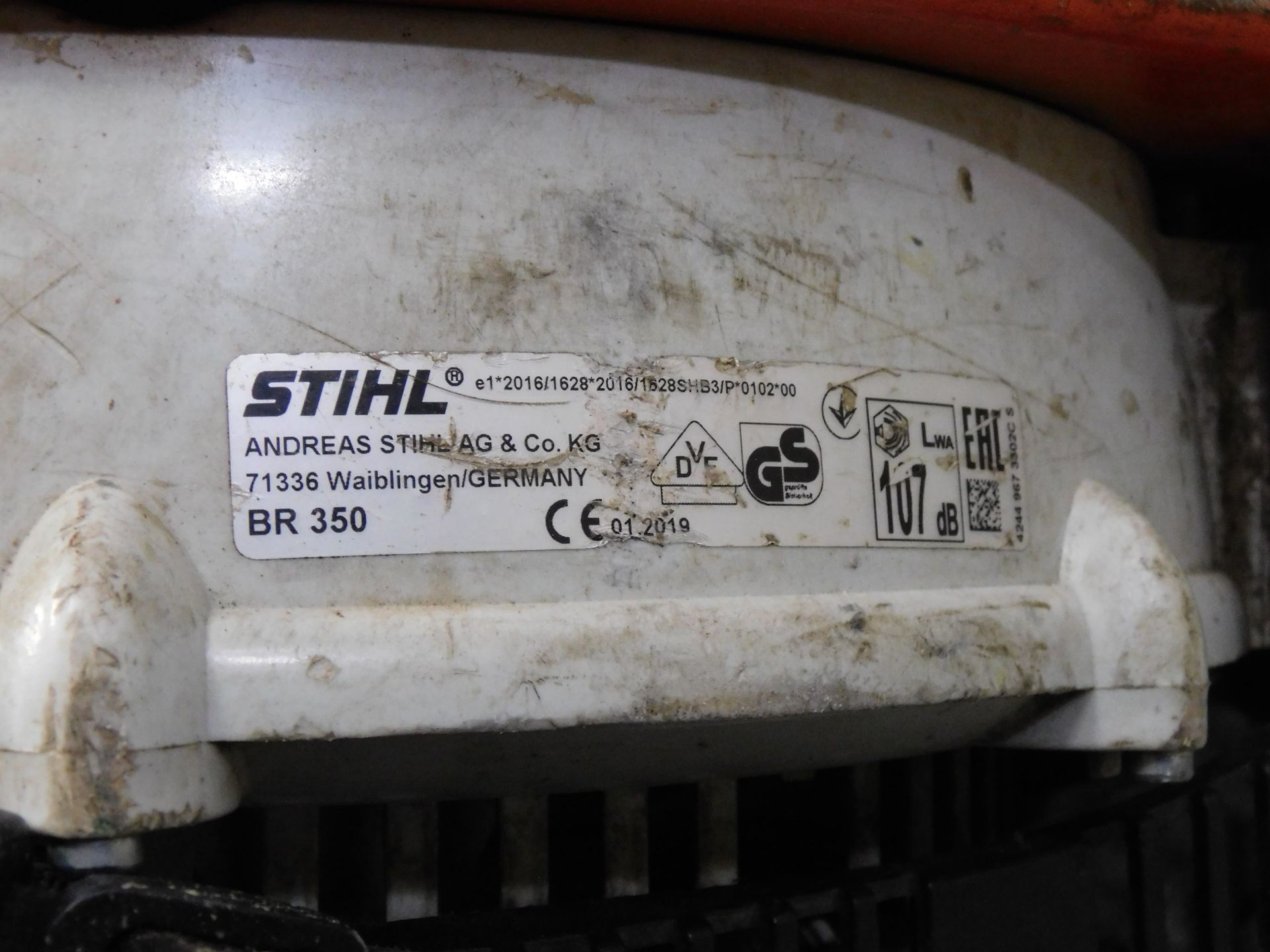 Stihl BR350 Petrol Driven Leaf Blower (Loose/Damaged Cover) (Location Brentwood. Please Refer to - Image 3 of 3