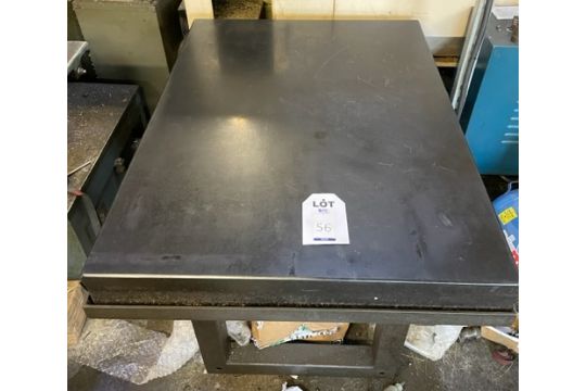 4” x 3” Granite Surface Table on Fabricated Stand (Location Colchester. Please Refer to General