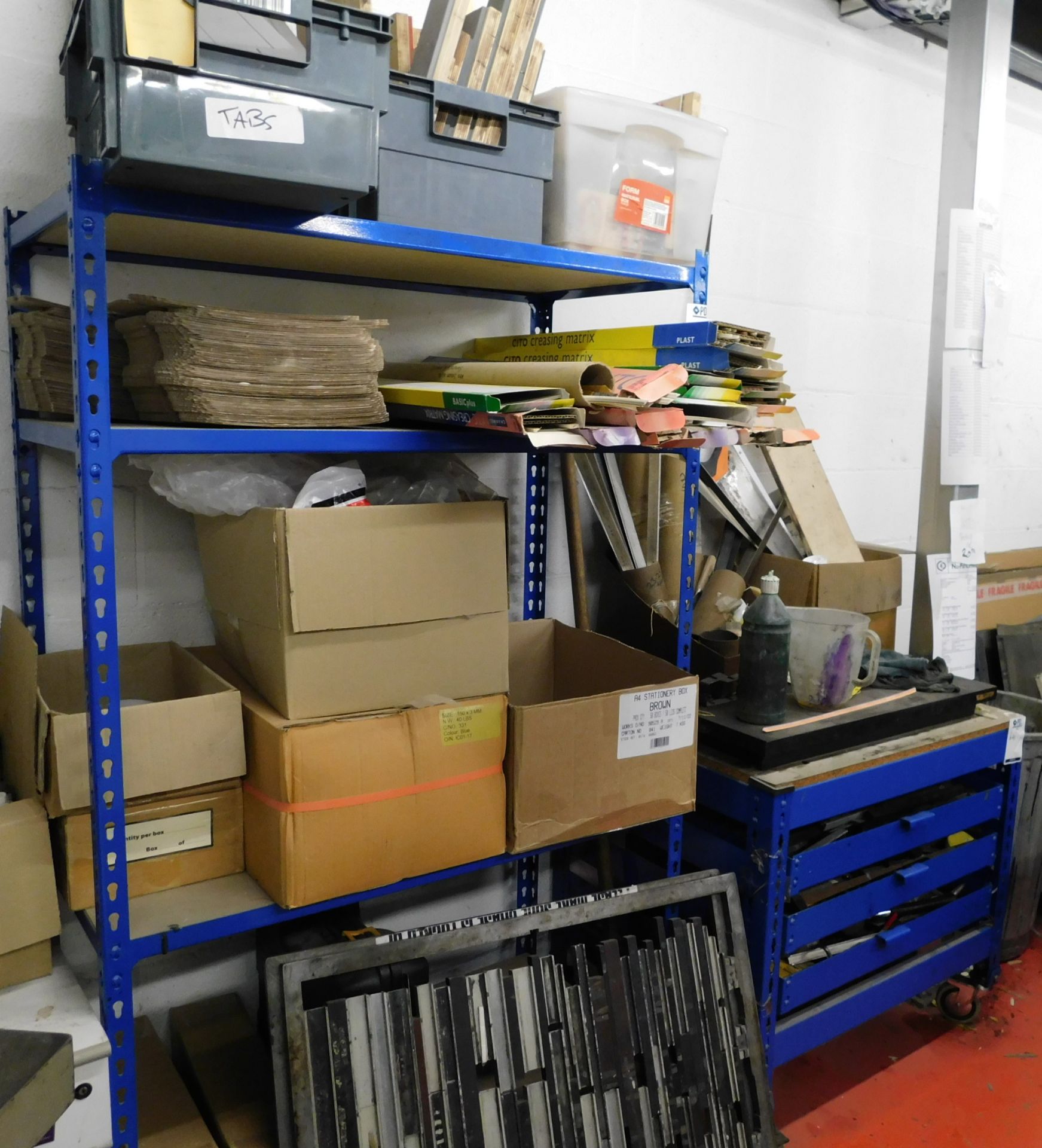 2 Lightweight Metal Shelving Units (Contents not Included) & Mobile Multi-Drawer Tool Storage & - Image 2 of 9