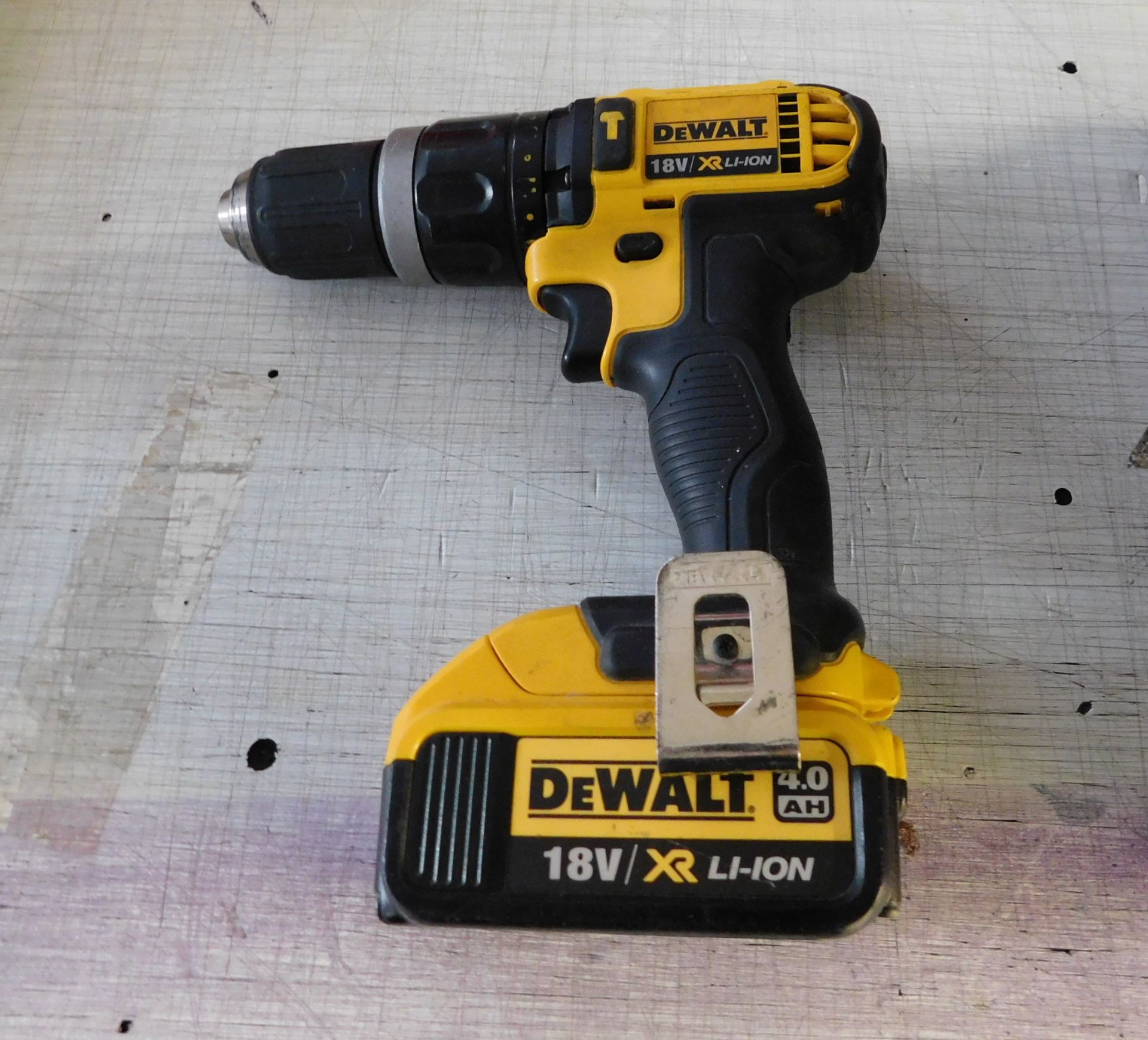 DeWalt 18v Cordless Drill, 2 Batteries, Charger & Carry Case (on mezzanine) (Location Rochdale. - Image 2 of 8
