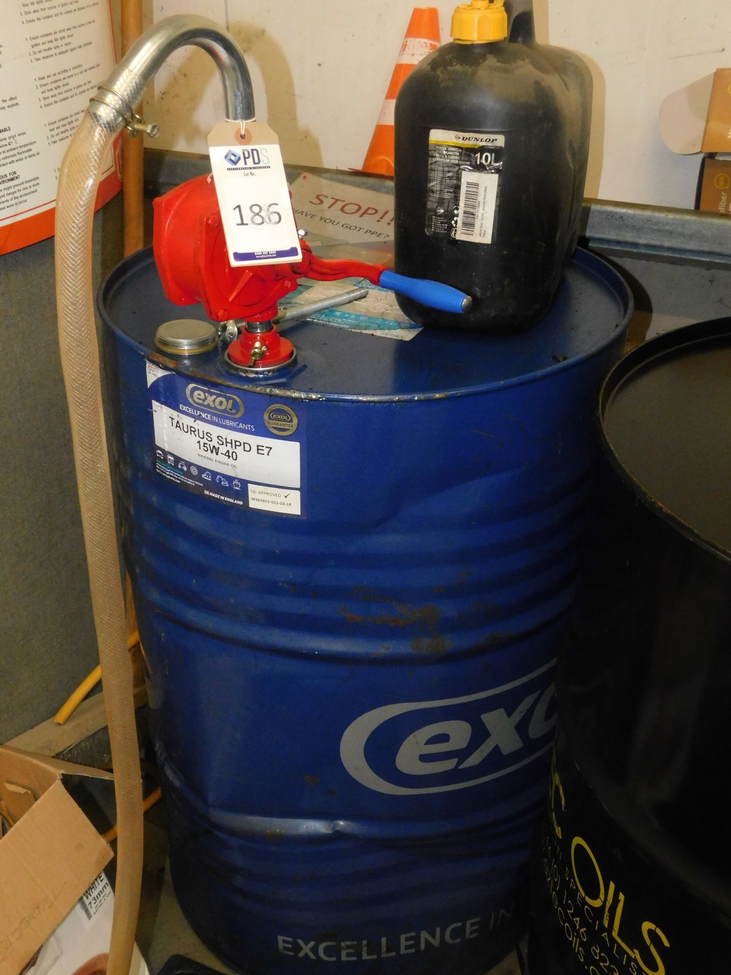 Manual Pump & 4 Metal Drums (Location Ashford, Kent. Please Refer to General Notes)