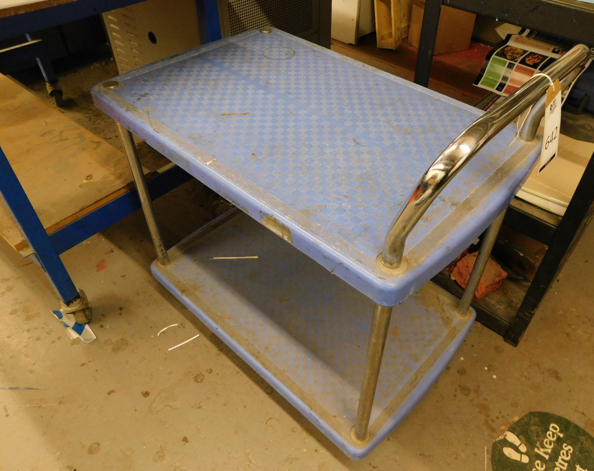 Mobile Metal Workbench, 2-Tier Trolley & Black Shelving Unit & another Bench (Location Rochdale. - Image 3 of 3