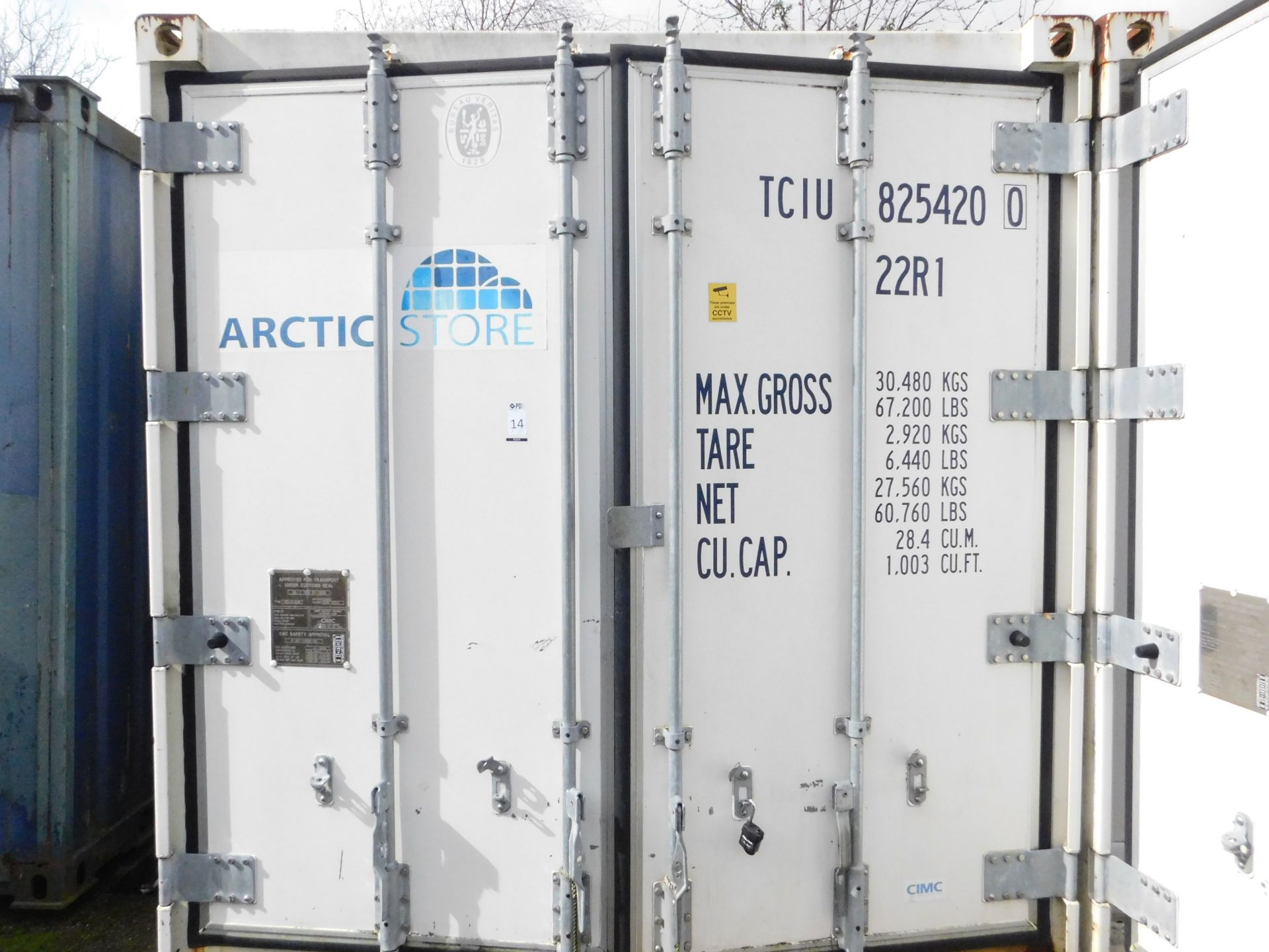 CIMC 1CC/S/003E (2009) 20ft Refrigerated Shipping Container (Contents Not Included) (Collection