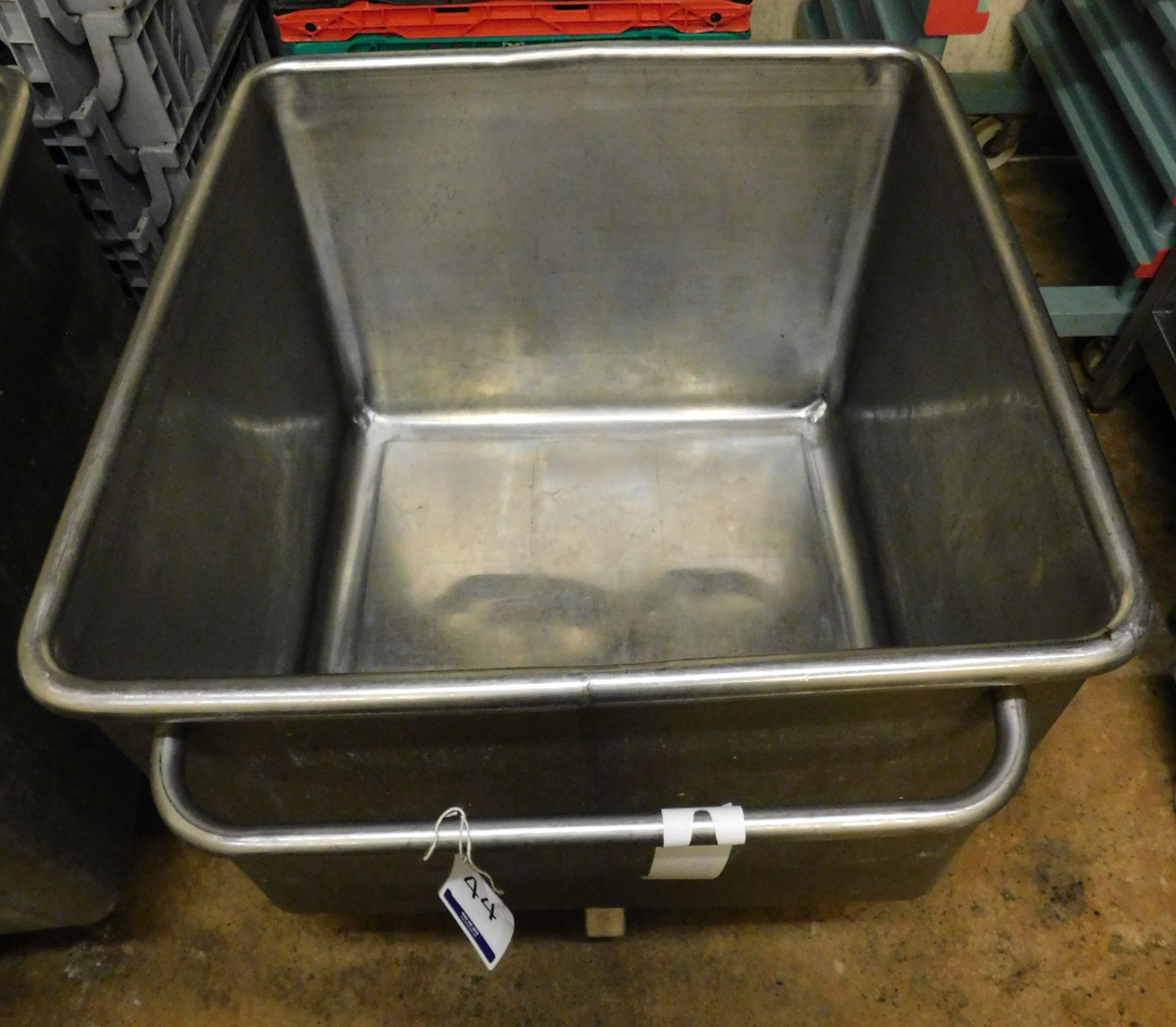 Stainless Steel Mobile Bin (Location: Thame. Please Refer to General Notes)