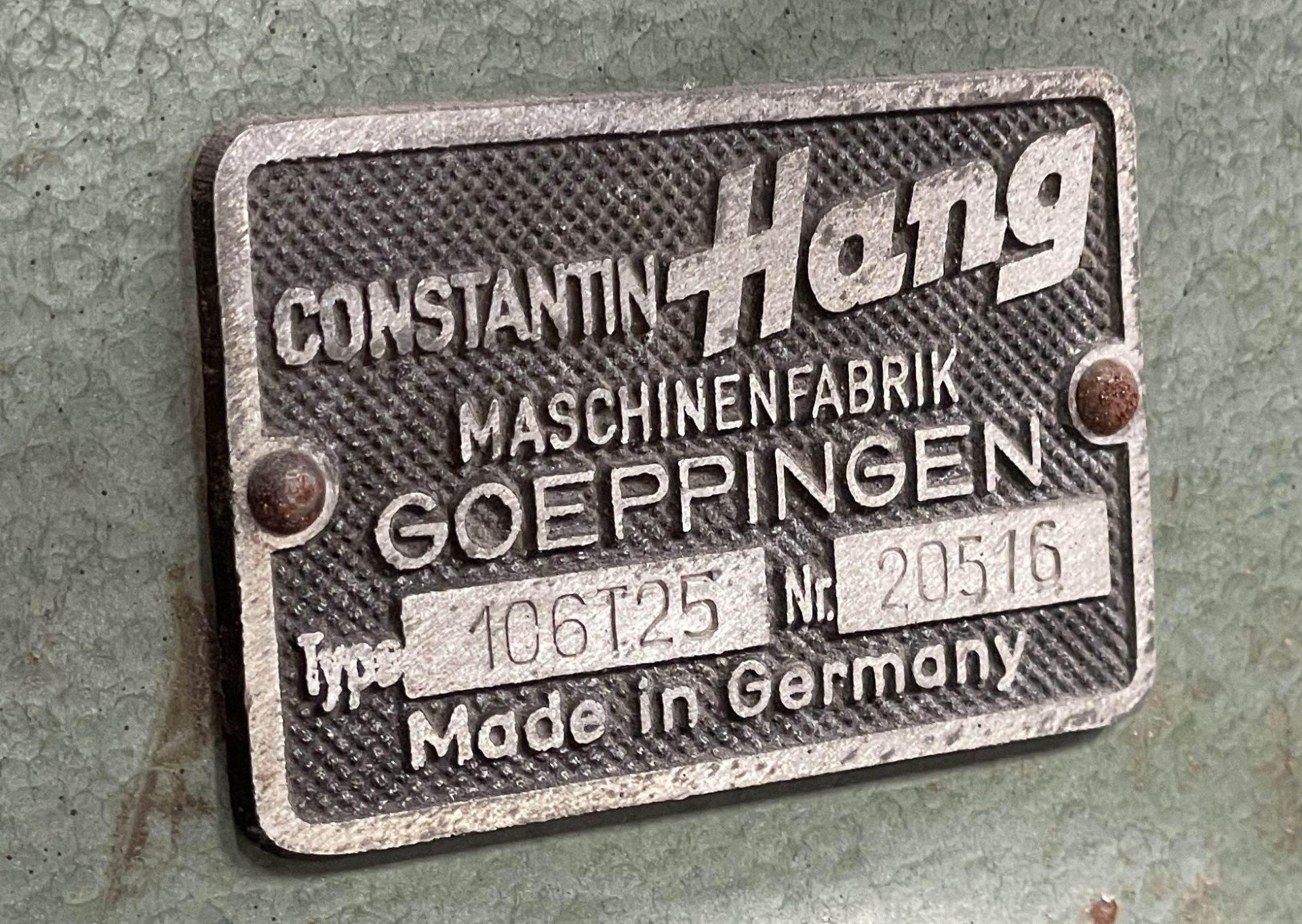Constantin Hang Type 106T25 Single Head Paper Drill, Serial Number 20516 (Location Brentwood. Please - Image 3 of 5