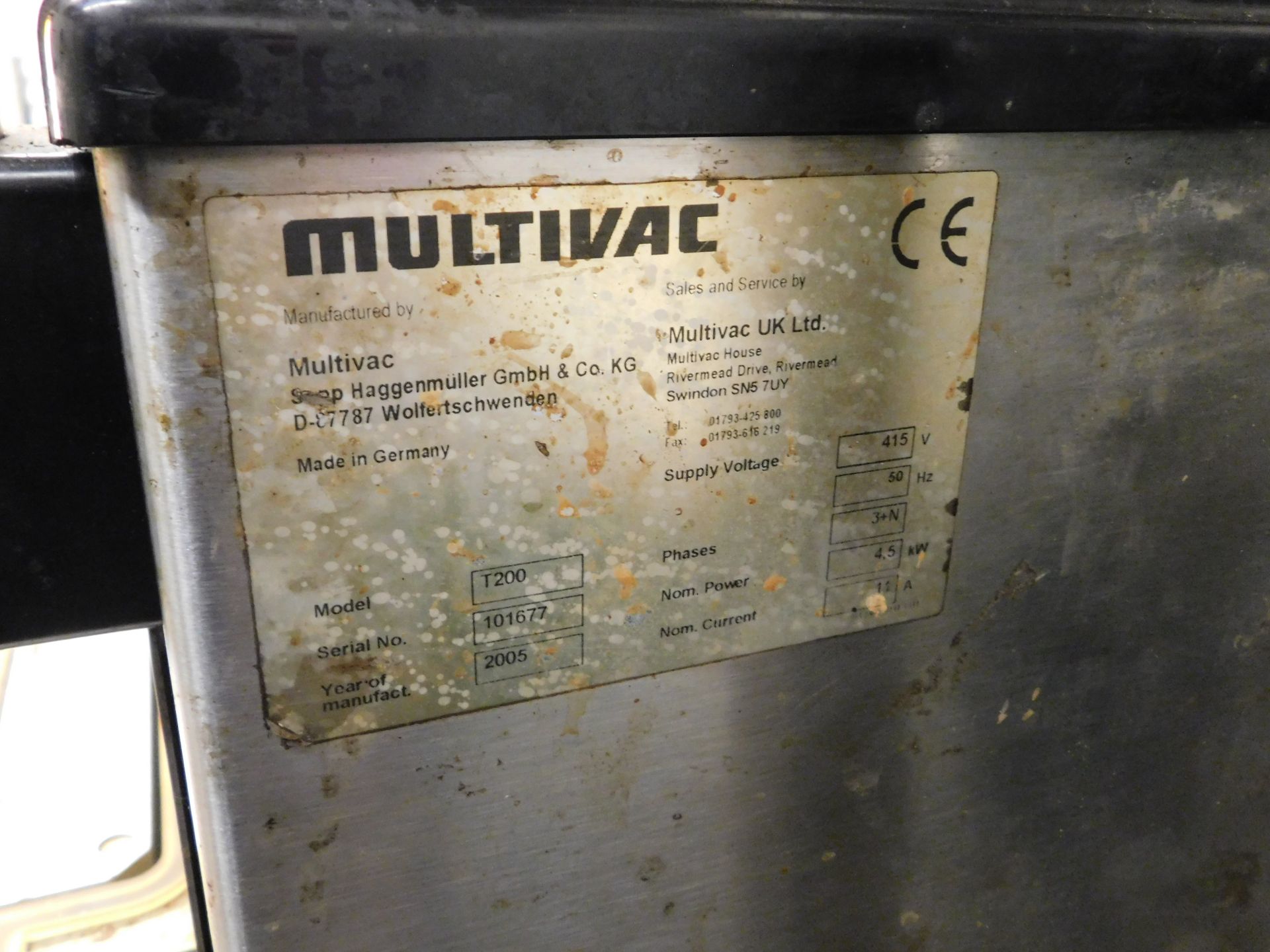 Multivac T200 Semi-automatic tray sealer (2005), Serial Number 101677 (Location: Thame. Please Refer - Image 5 of 5