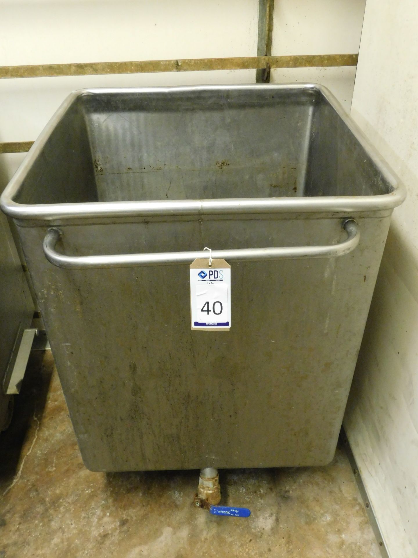 Stainless Steel Mobile Bin (Location: Thame. Please Refer to General Notes)