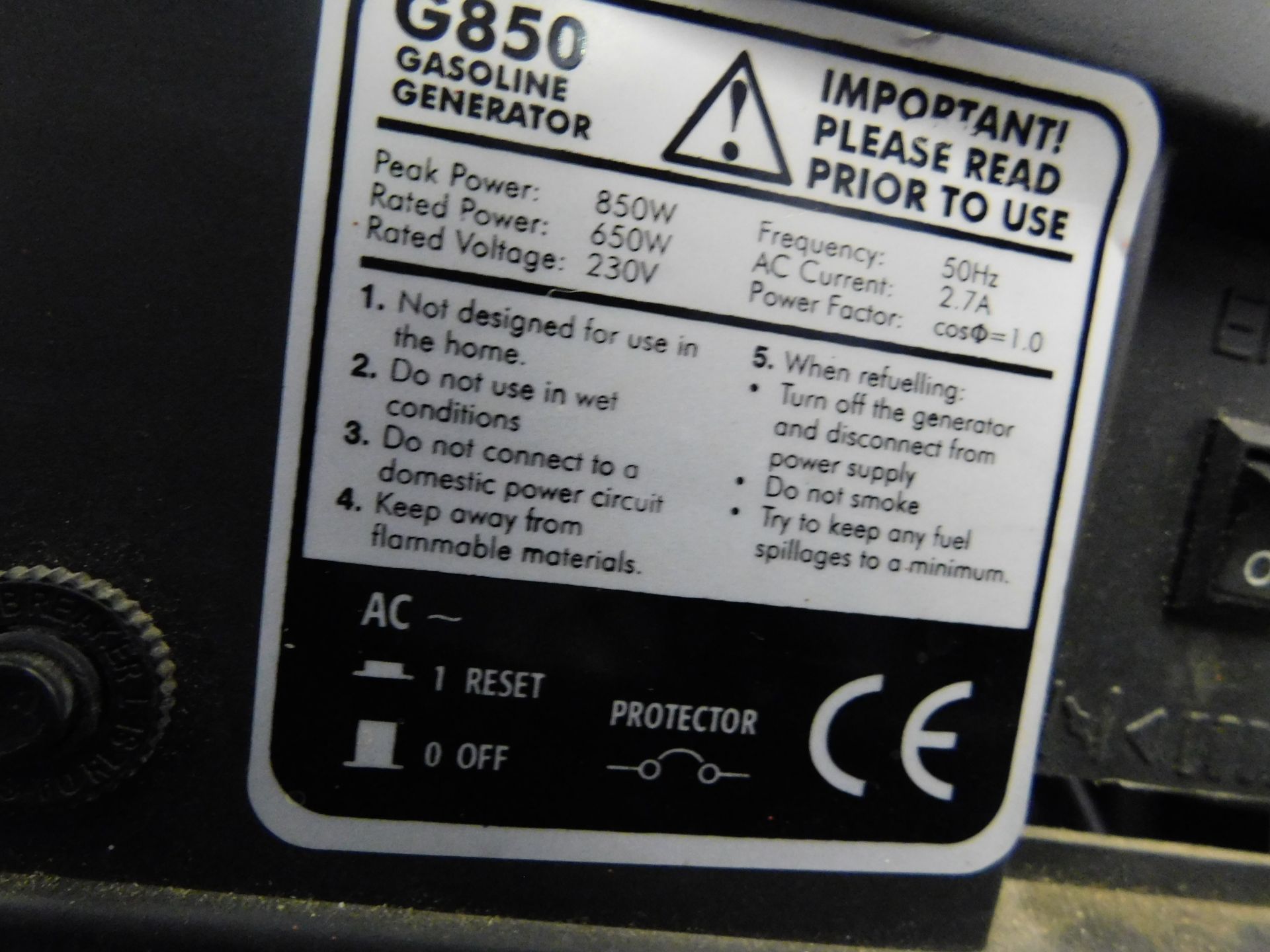 SIP Handymig Welder & 850W Generator (Location: Stockport. Please Refer to General Notes) - Image 3 of 3