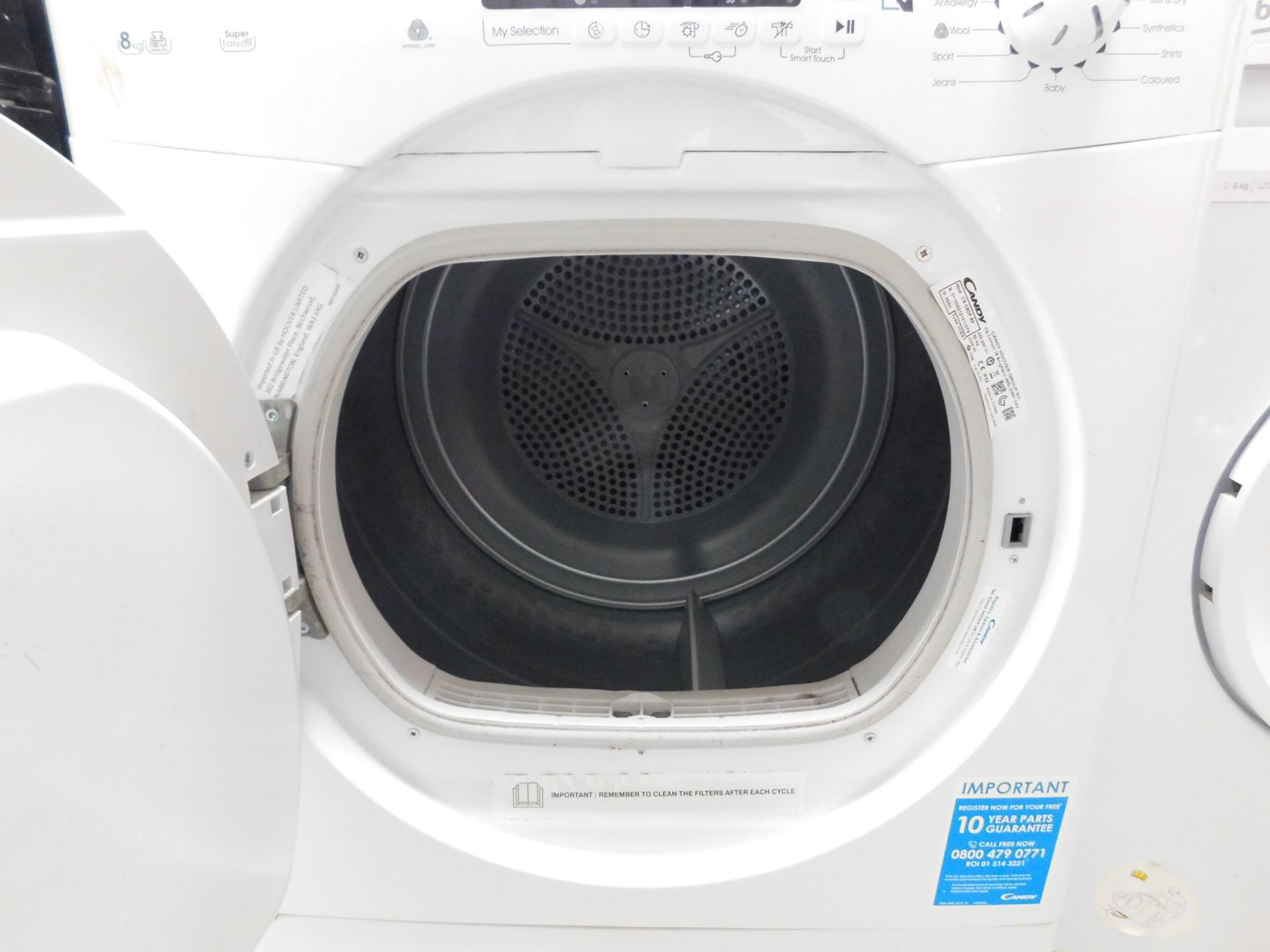 Candy CS C8DF-80 Smart Tumble Dryer, N. 3110092121311074 (Location Brentwood. Please Refer to - Image 2 of 4
