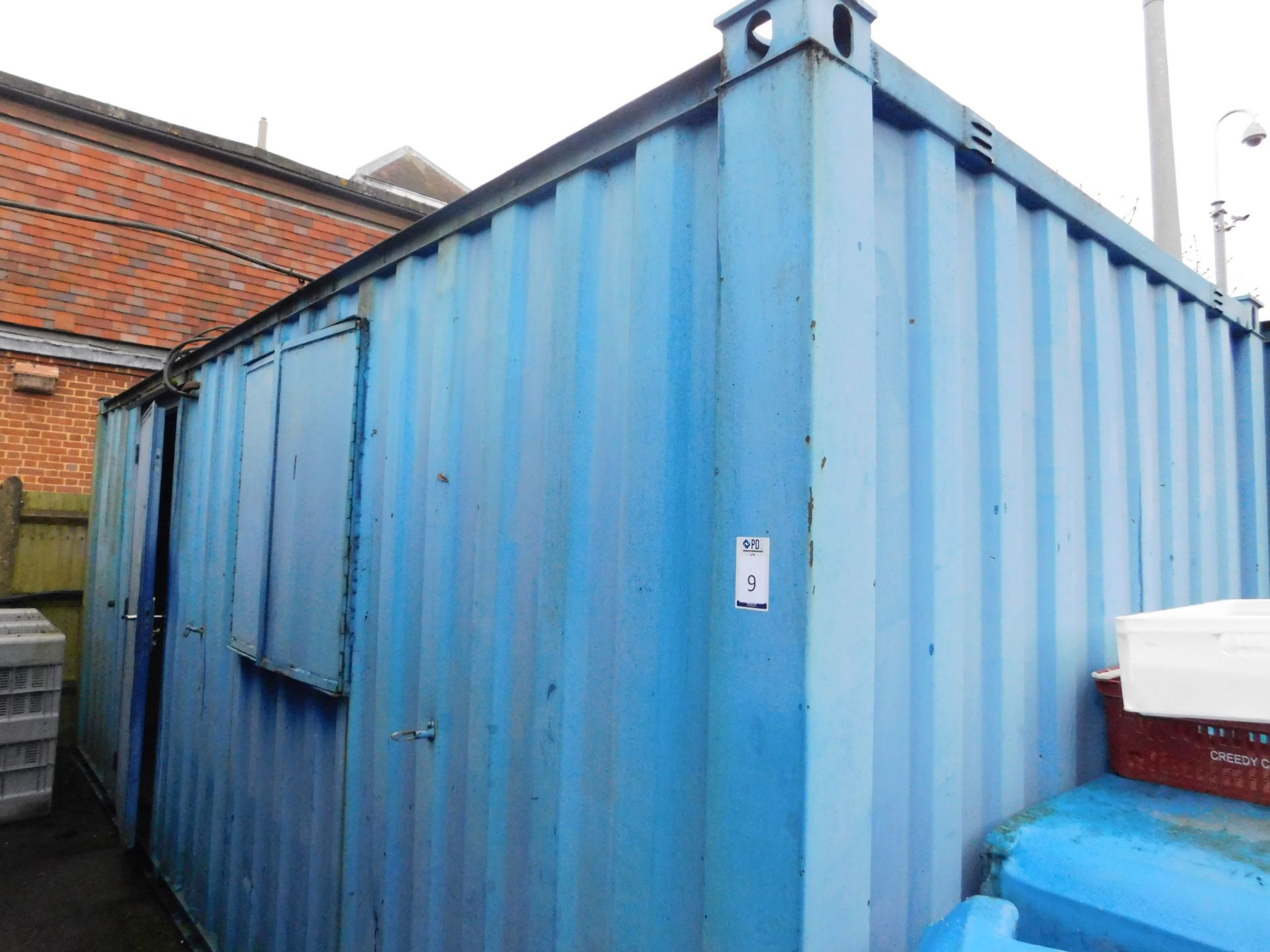 20ft Metal Site Office Cabin (Contents Not Included) (Collection Delayed to Wednesday 19th April) (