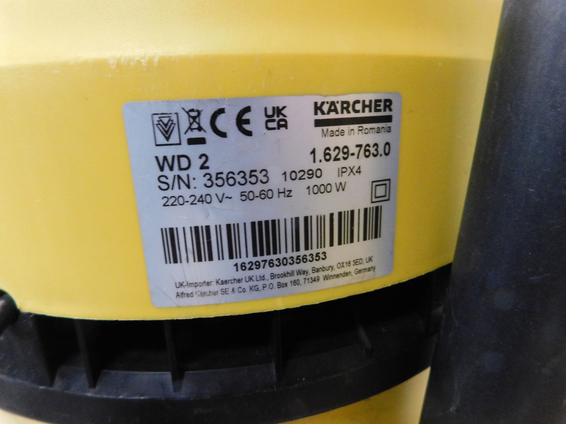 2 Karcher WD2 Wet & Dry Vacuum (Location Brentwood. Please Refer to General Notes) - Image 2 of 3