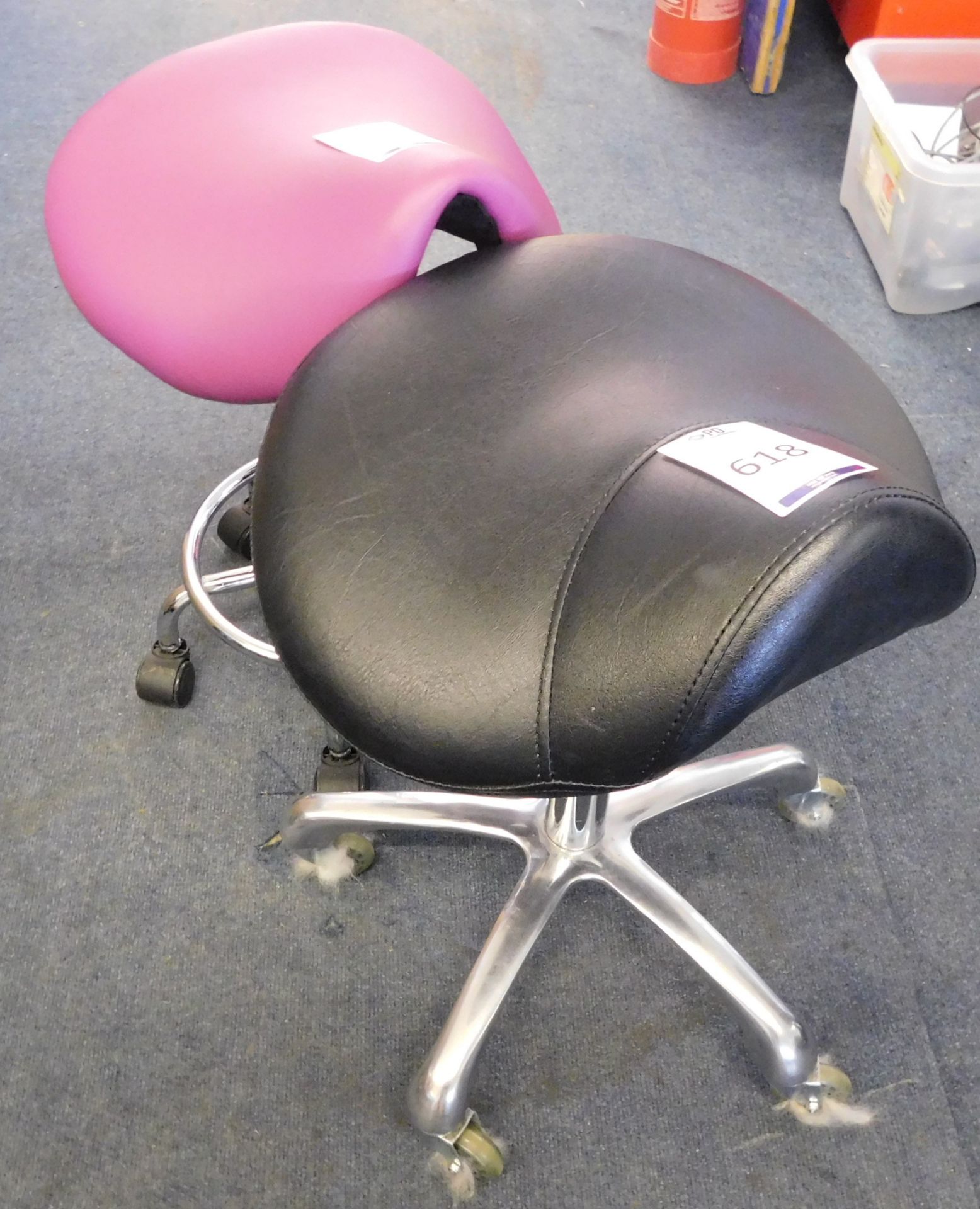 2 Saddle Stools (Location: Stockport. Please Refer to General Notes)