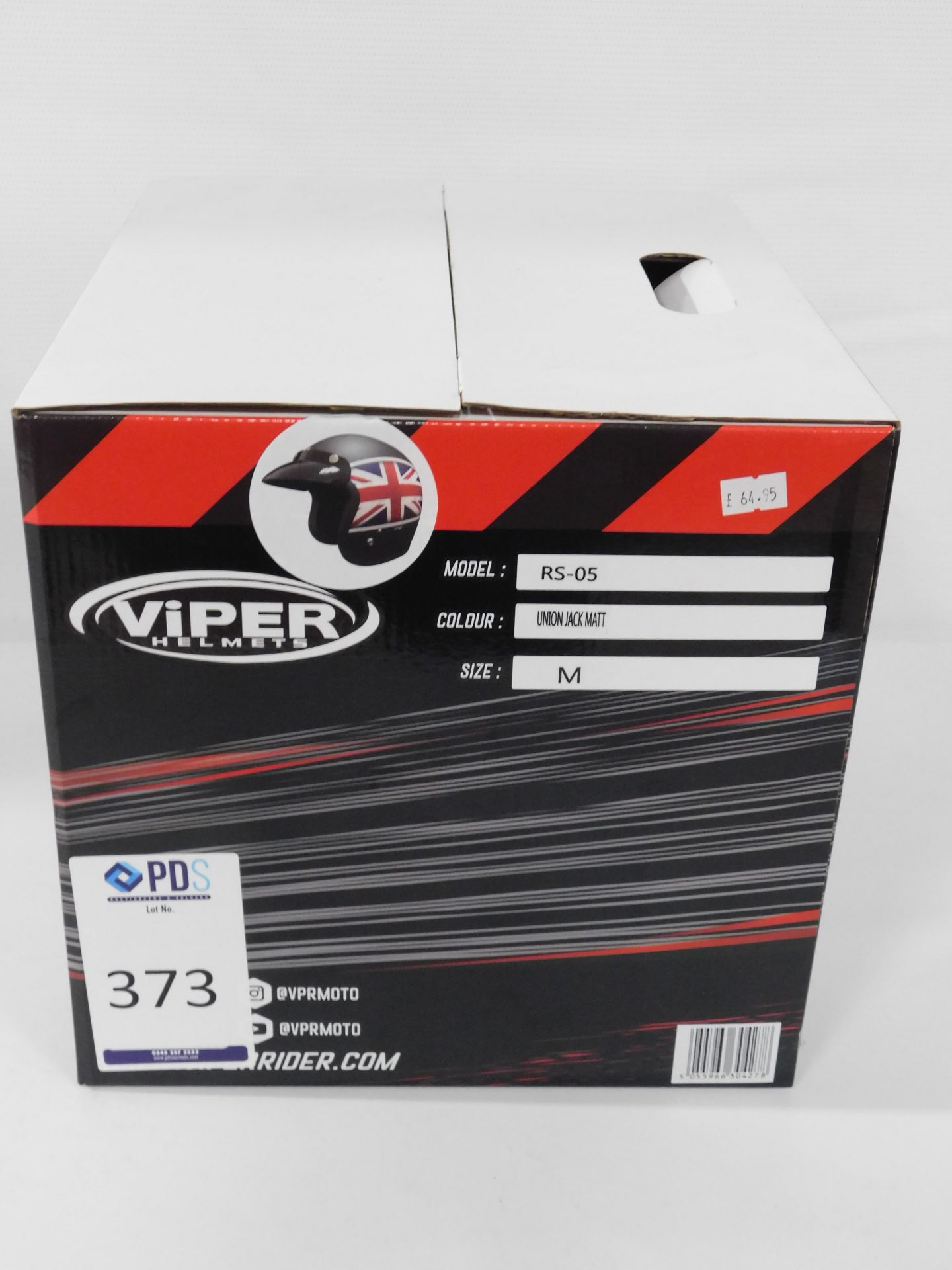 Viper R505 Union Jack Matt Helmet, Size M (No VAT on Hammer Price) (Location: Brentwood. Please