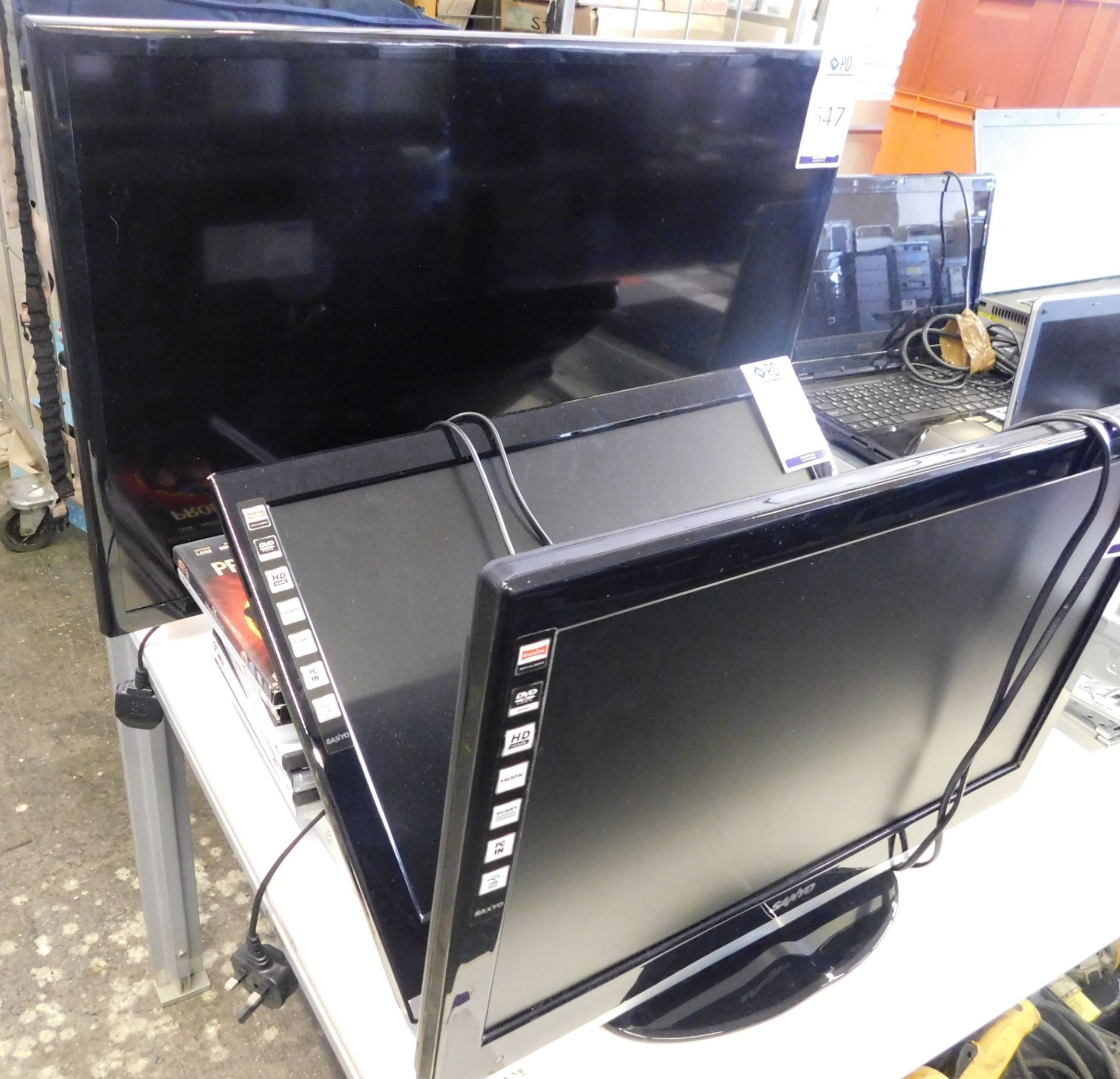 Samsung 32in TV & 2 Sanyo 22in TVs With DVD Players (Location: Stockport. Please Refer to General