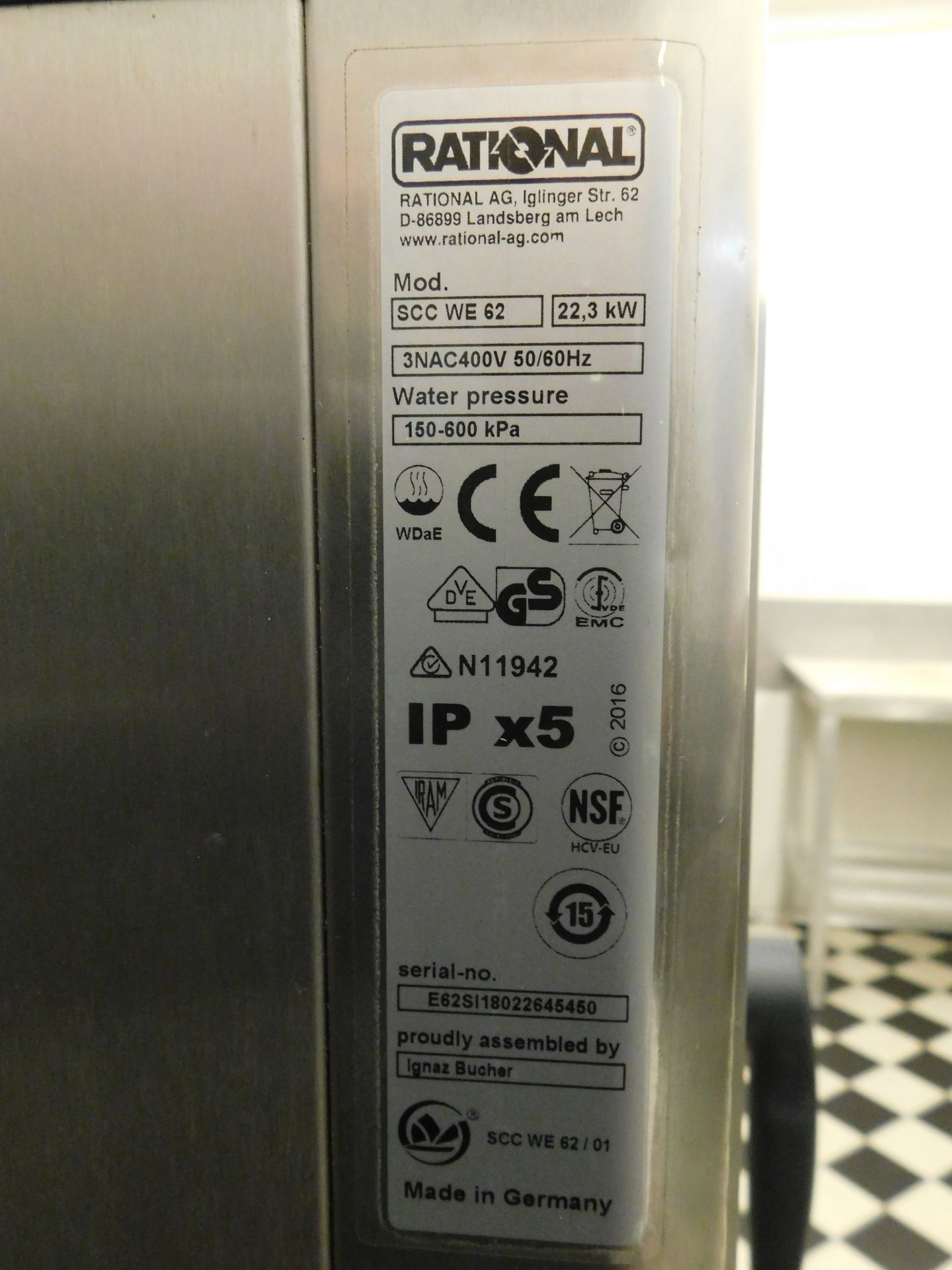 Rational SCC WE62 Self Cooking Centre on Stainless Steel Stand (Location: Thame. Please Refer to - Image 3 of 4
