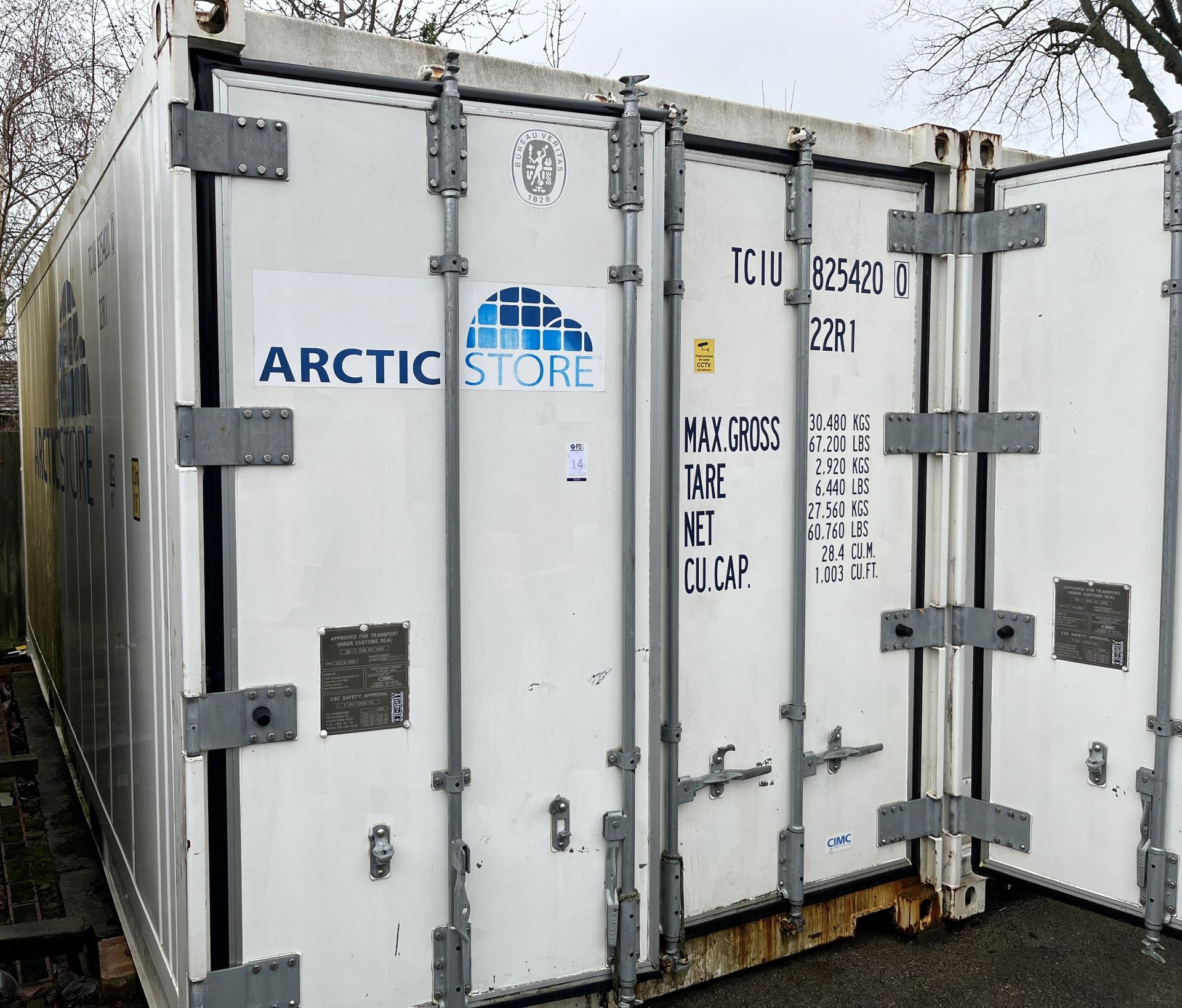 CIMC 1CC/S/003E (2009) 20ft Refrigerated Shipping Container (Contents Not Included) (Collection - Image 2 of 17