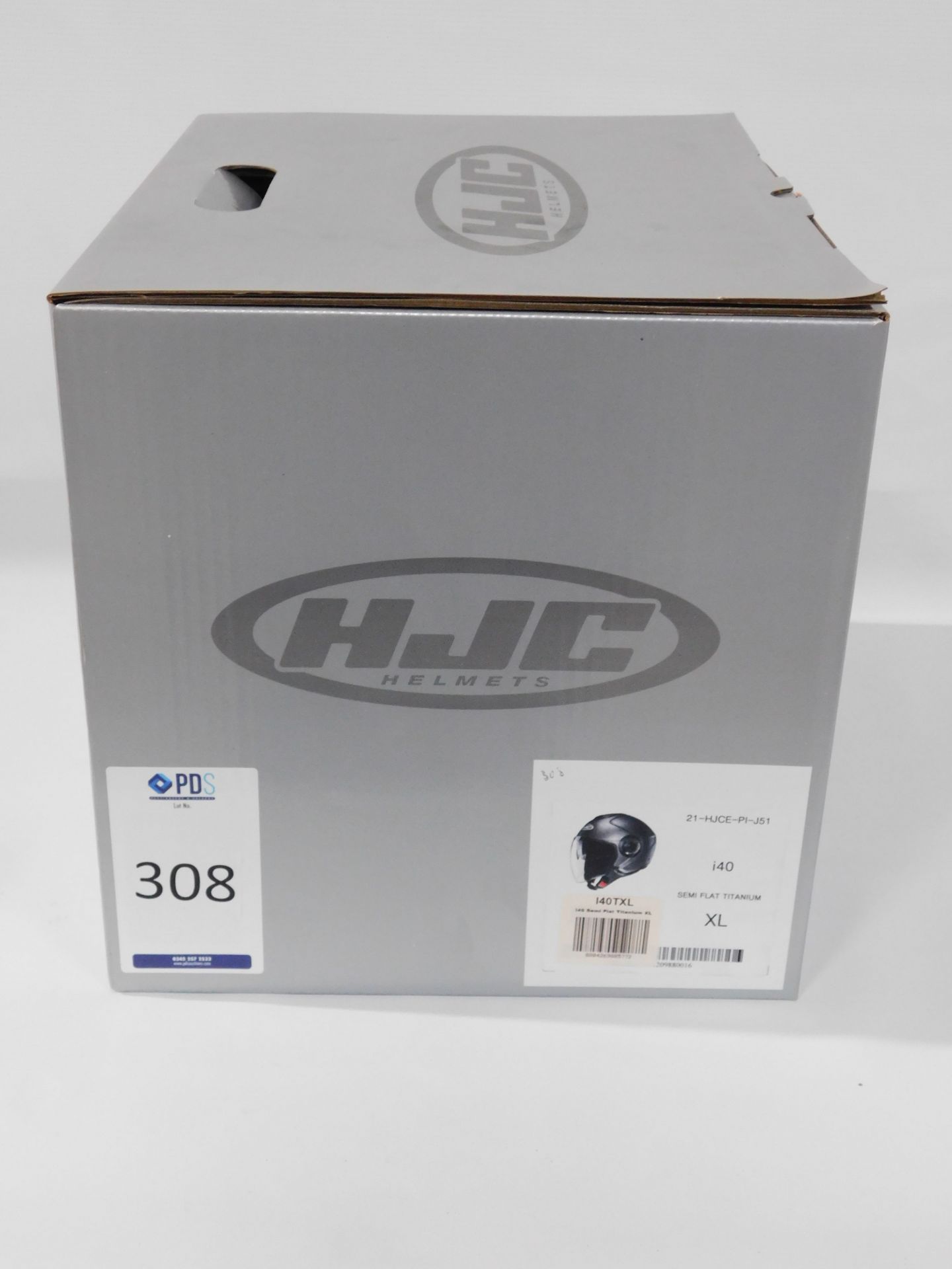 HJC i40 Semi Flat Titanium Helmet, Size XL (No VAT on Hammer Price) (Location: Brentwood. Please