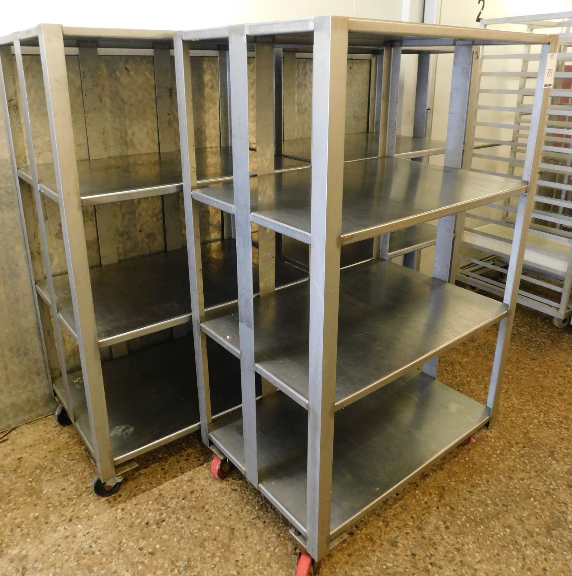 3 3-Tier Stainless Steel Trollies (Location: Skelmersdale. Please Refer to General Notes)