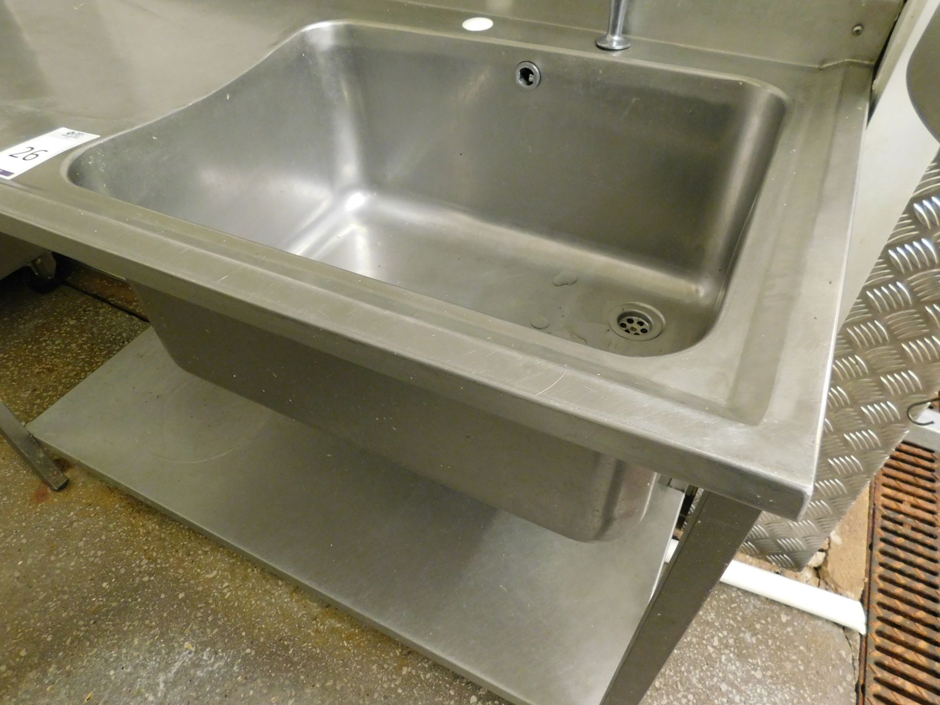 Stainless Steel Deep Basin Sink with Drainer (120cm W x 60cm D x 85cm H Approx.) (Location: - Image 2 of 2