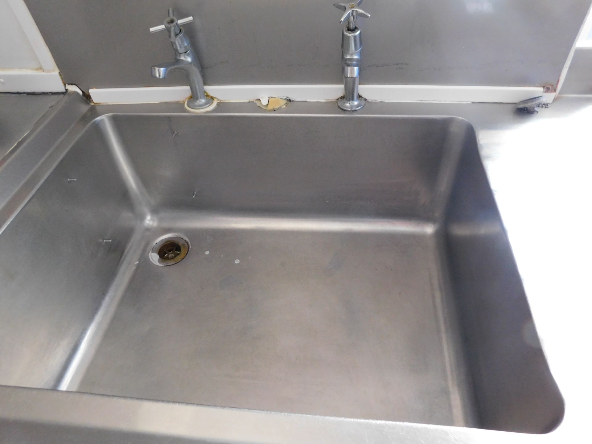 Stainless Steel Single Basin Sink (104cm W x 56.5 D x 93.5cm H Approx.) (Location: Skelmersdale. - Image 2 of 2