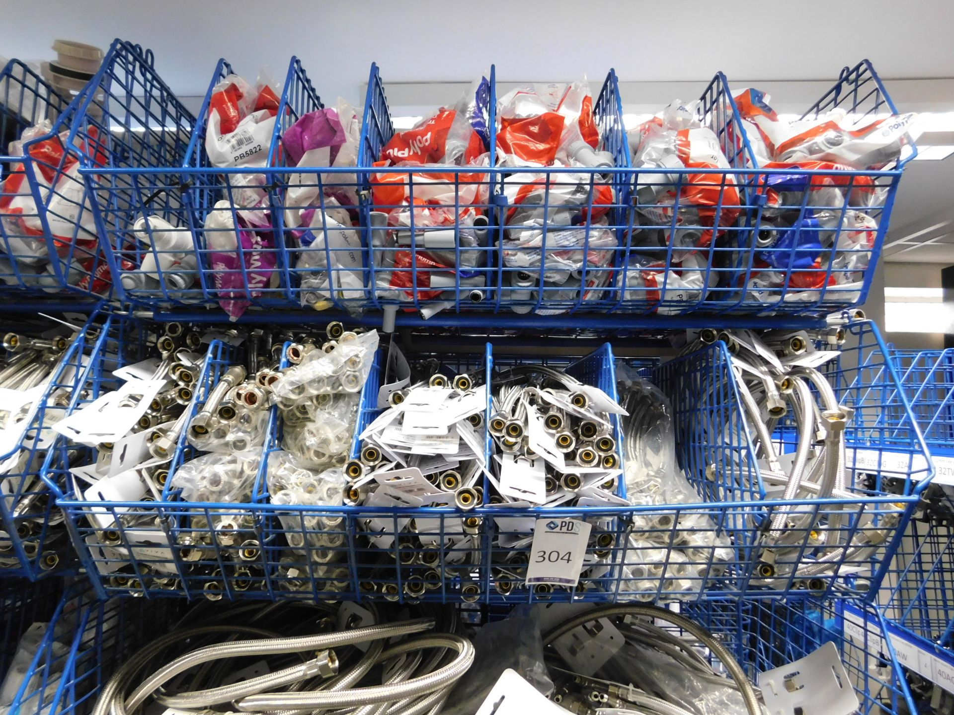 64 Plastic Coated Baskets & Contents of Flexible Connectors etc. (Location Chingford. Please Refer - Image 3 of 3