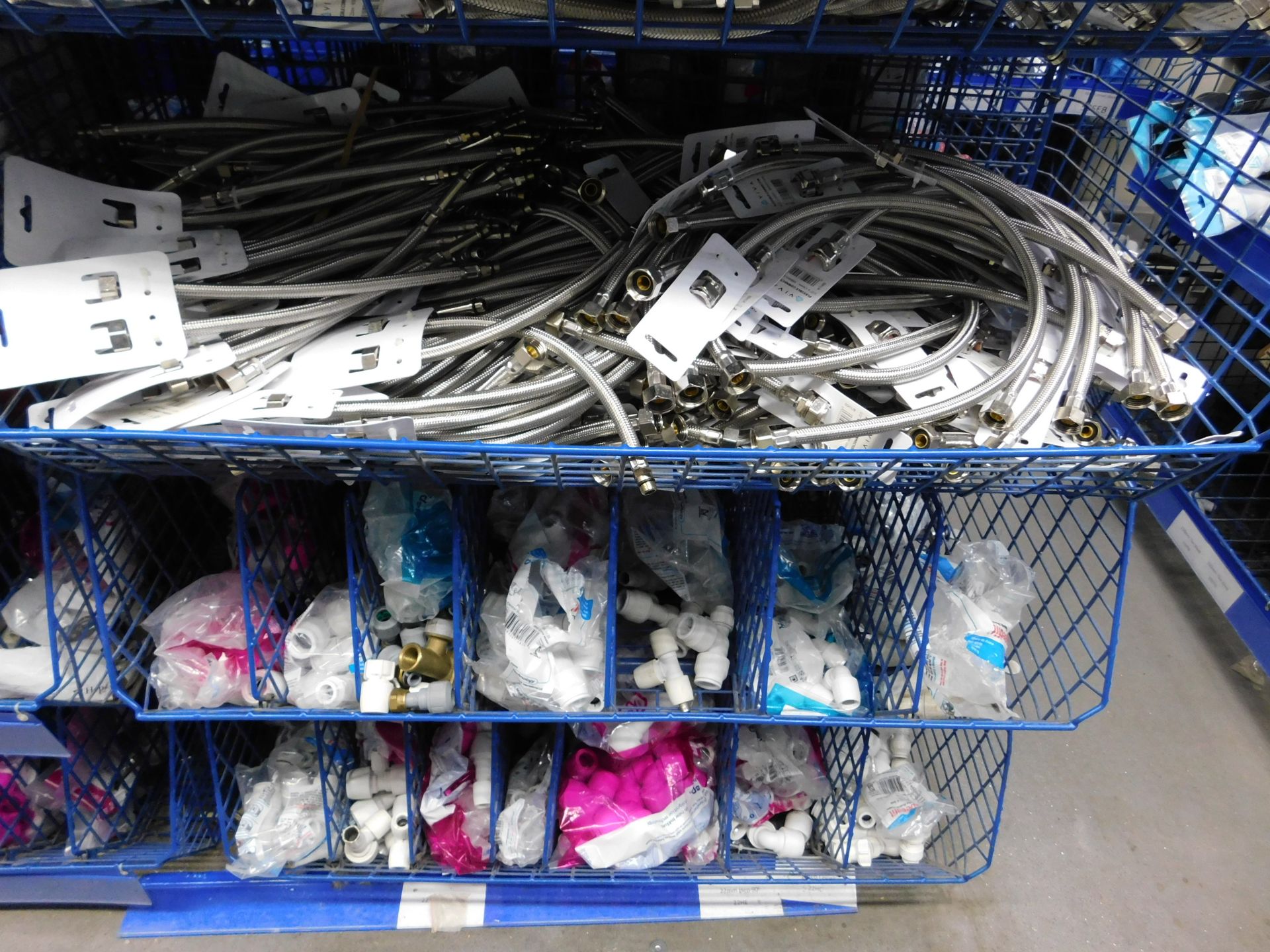 64 Plastic Coated Baskets & Contents of Flexible Connectors etc. (Location Chingford. Please Refer - Image 2 of 3