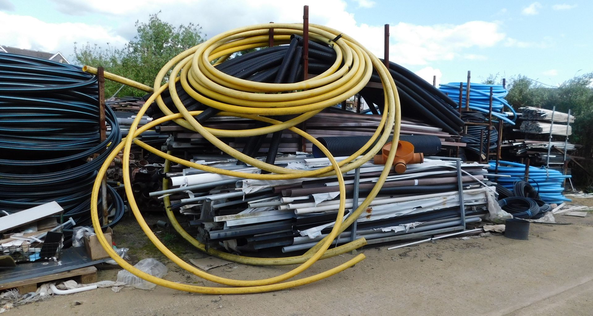 Large Quantity of Stillage & Contents of Assorted Piping Etc. (Location: MK2 2DD. Please Refer to - Image 2 of 9