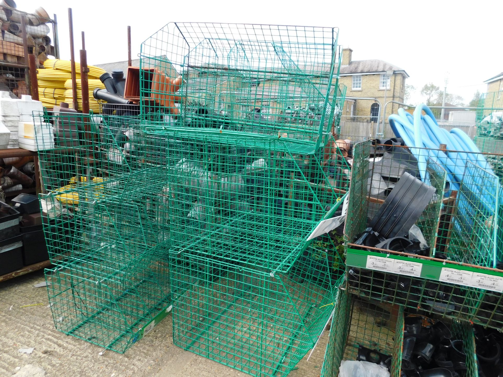 Large Quantity of Stillages & Crates to Include Soil Pipes, Fittings, Clips, Guttering etc. ( - Image 15 of 18