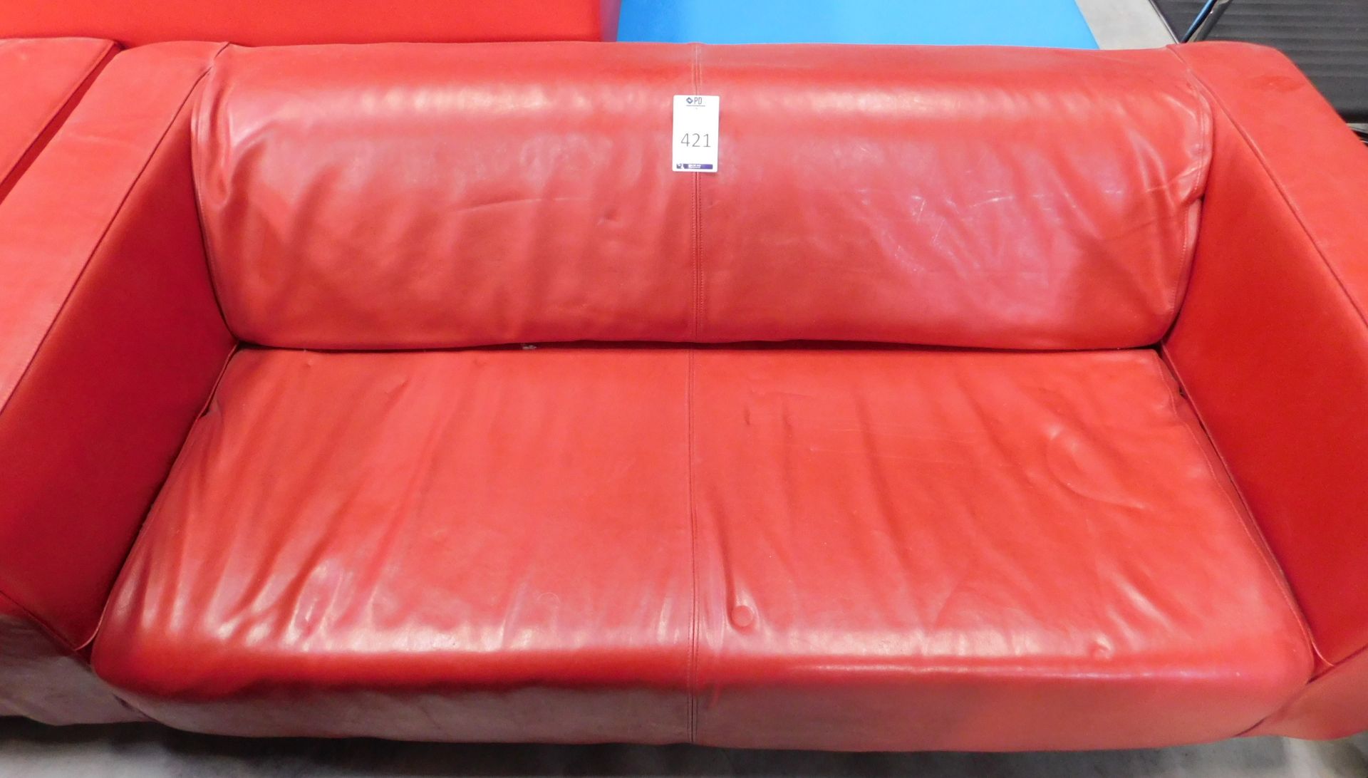 Leather 3-Seater Settee (Location: Brentwood. Please Refer to General Notes)