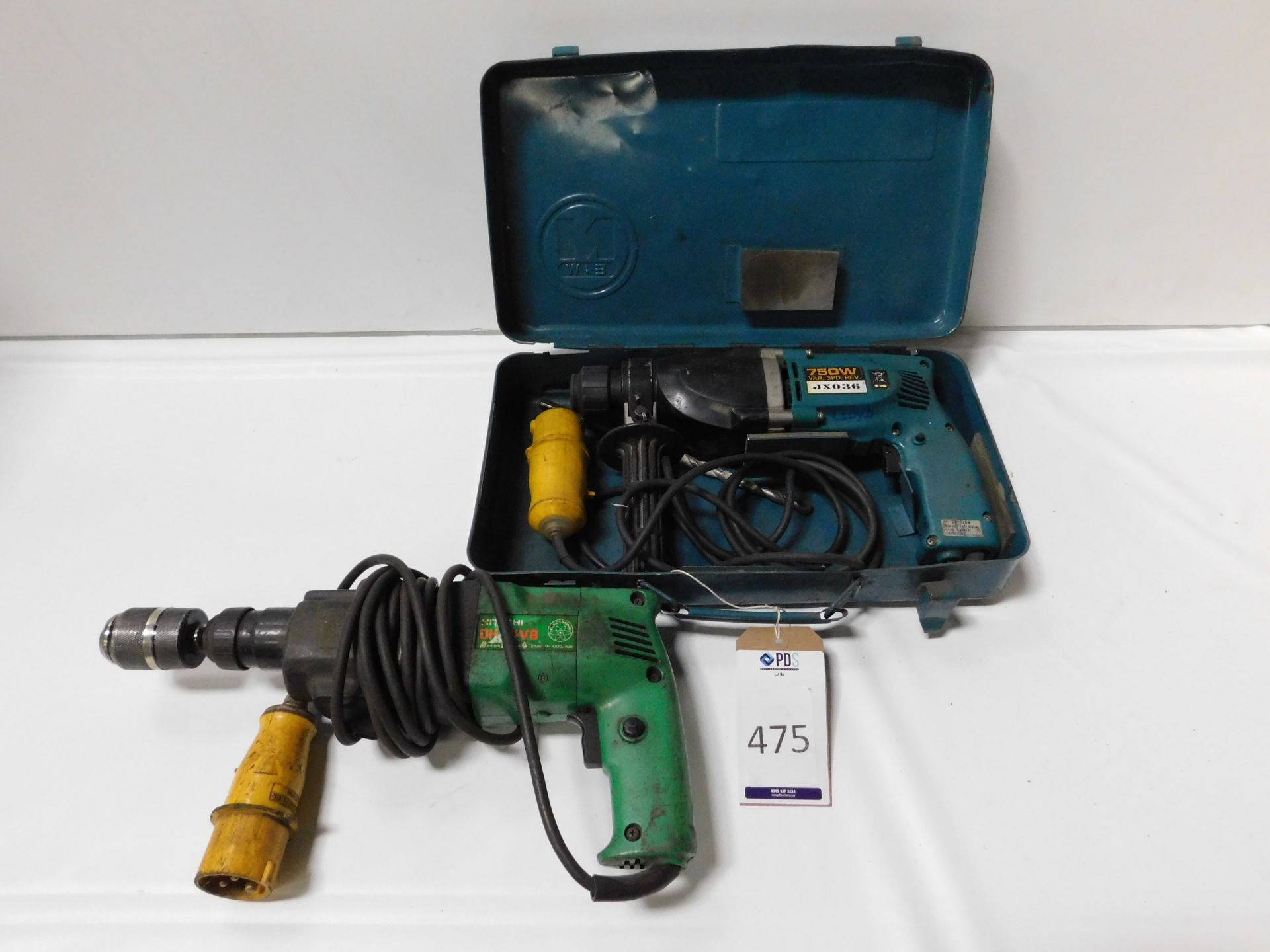 Hitachi DH 24VB Hammer Drill, 110v & Another, Similar (Location Brentwood. Please Refer to General