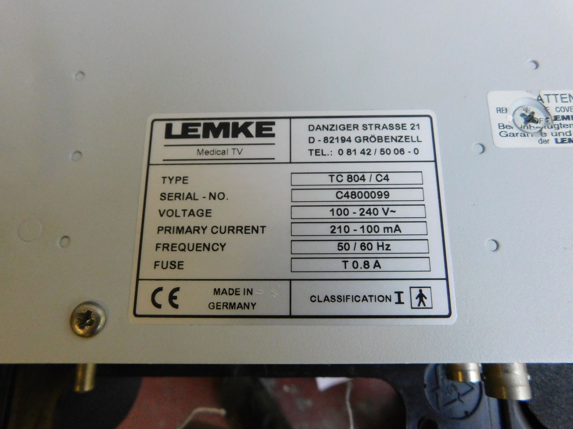 Lemke Digital TC804/04 Endoscopic Camera Processor, Serial Number C4800099 & General Accessories ( - Image 4 of 5