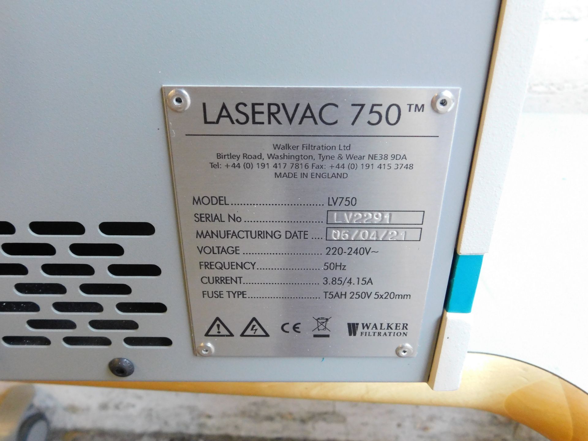 Walker LaserVac LV759 Smoke Evacuator System (2021), Serial Number LV2291 (Location: Bushey. - Image 6 of 8