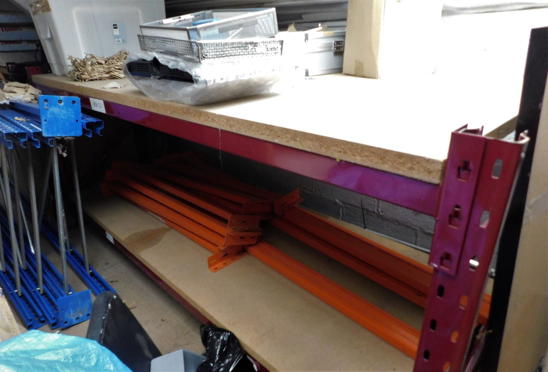 3 Boltless Metal Framed Benches with Chipboard Tops & Undershelves; (Location: Bushey. Please - Image 2 of 2