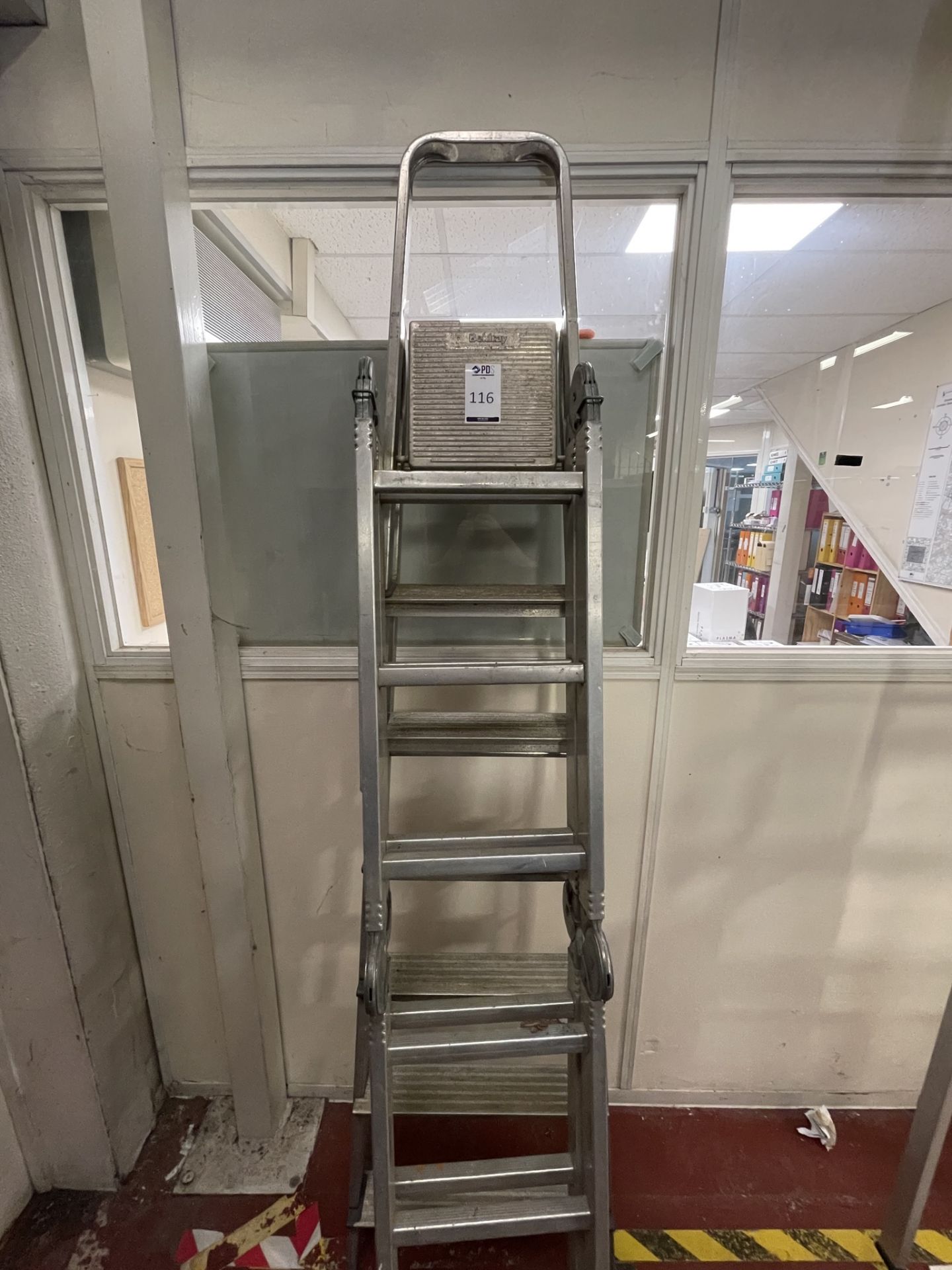 Youngman 200 4-Part Multi-Purpose Ladder & Pair Aluminium Step Ladders (Location: Bushey. Please