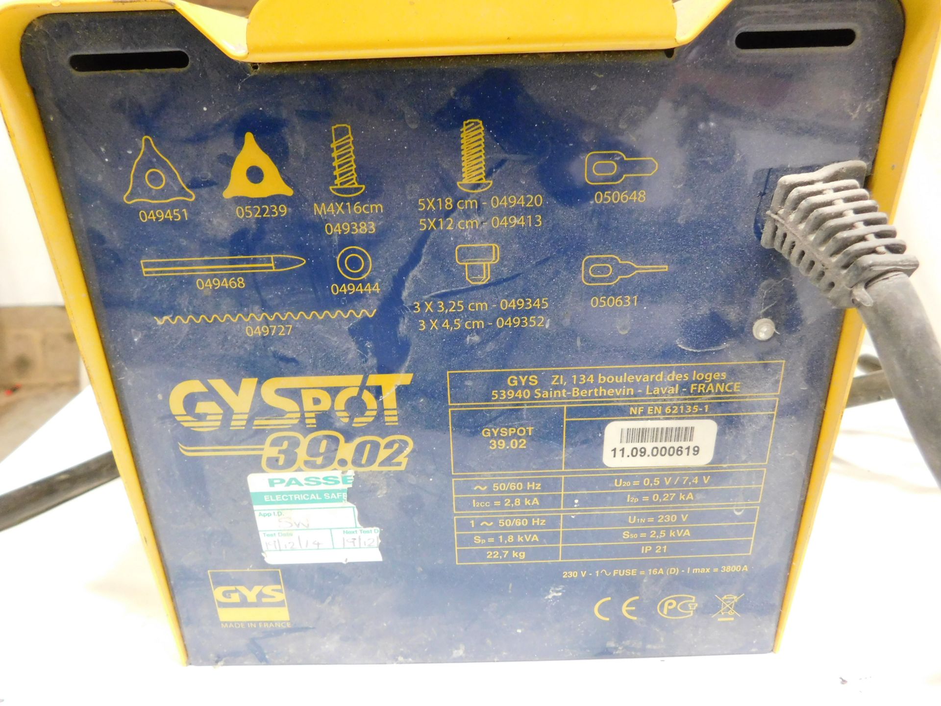 GTSPOT 39.02 Dent Puller for Spot Welder (Location: Brentwood. Please Refer to General Notes) - Image 3 of 4