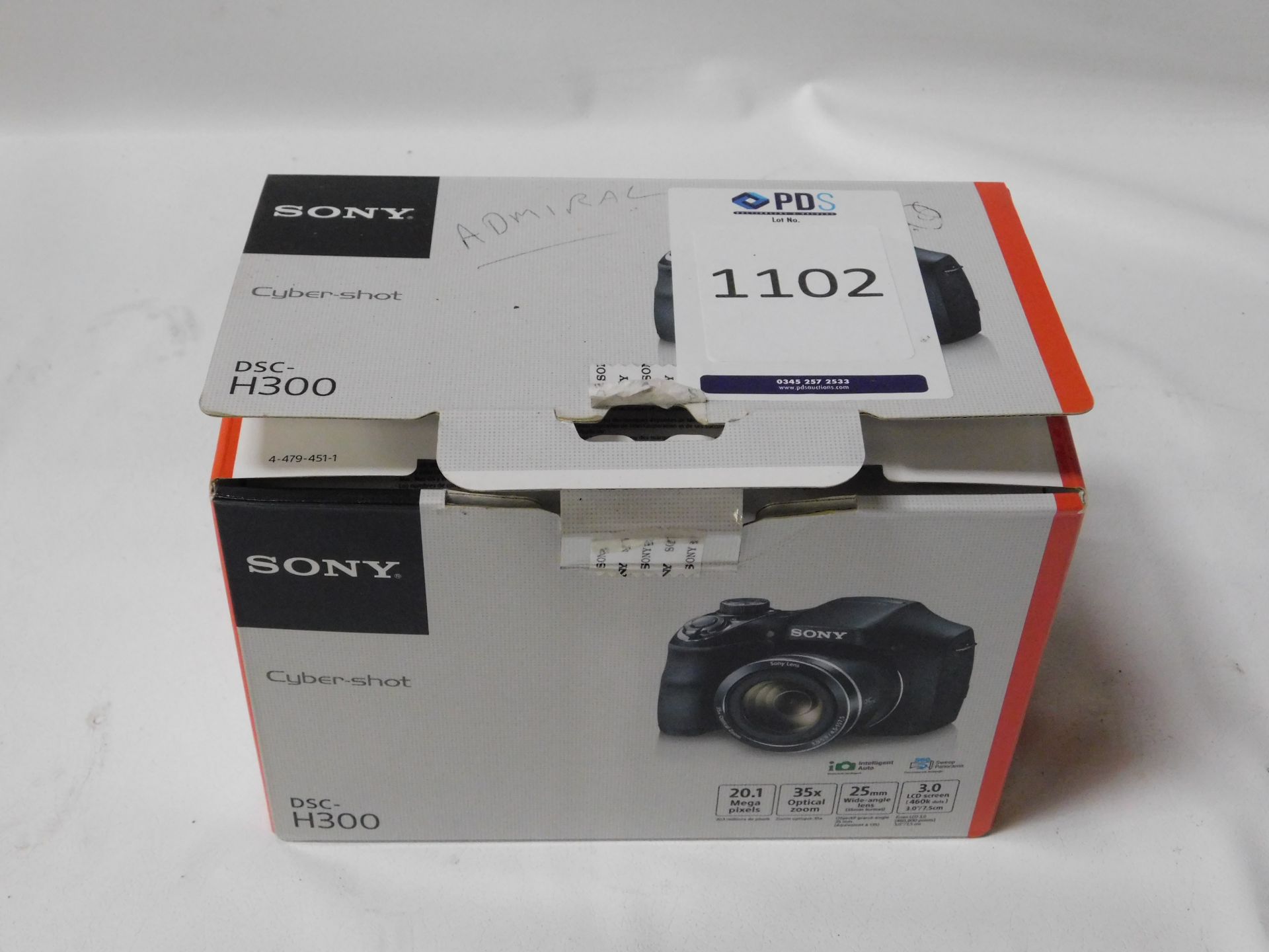 Sony DSC-H300 Cyber-Shot Digital Camera, Serial Number 0711425 with 35x Optical Zoom Lens (Location: