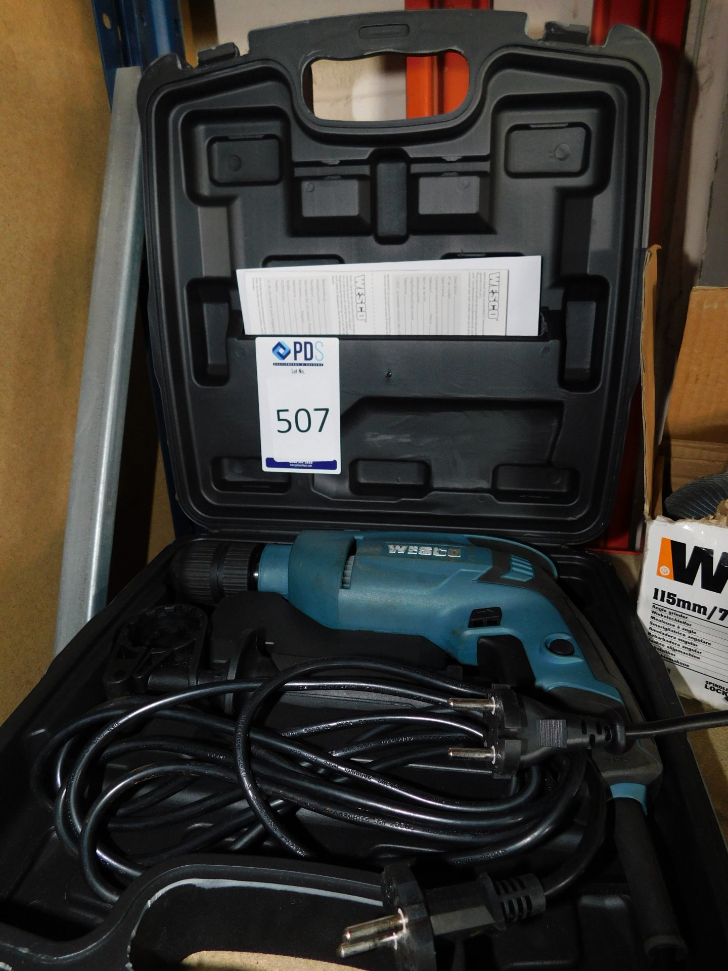 Wesco Pistol Drill & Worx Angle Grinder (European 2-Pin Plug) (Location: Stockport. Please Refer - Image 2 of 3