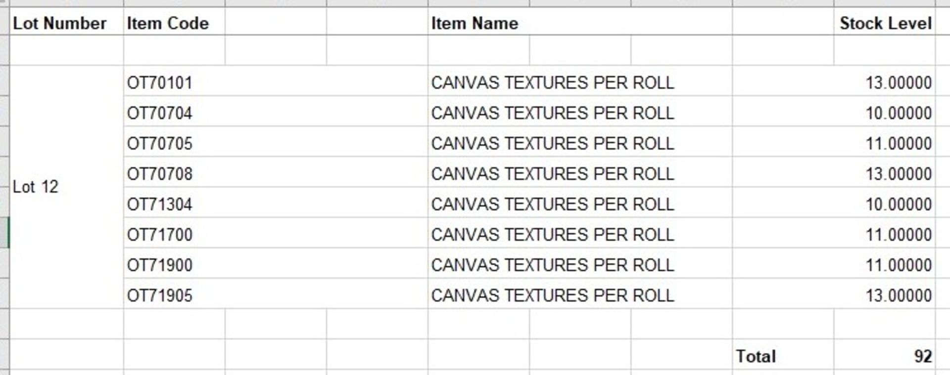 90 Rolls of Canvas Textures Wallpaper (Library Images – Some Colours May Not Be Present in the - Image 10 of 10