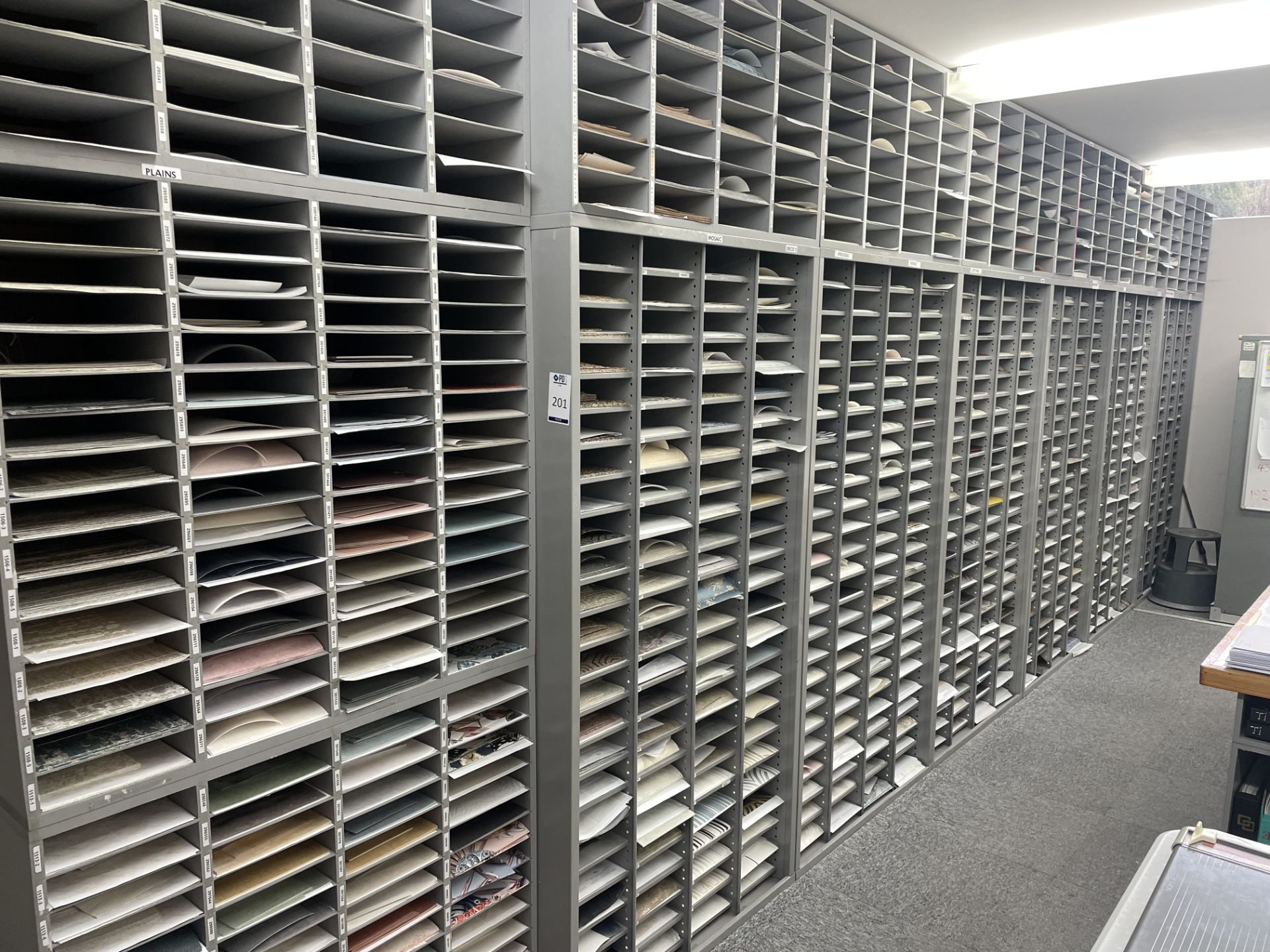 Large Quantity of Sample Squares (In Office – Racking/Shelving not included) (Location Grantham.