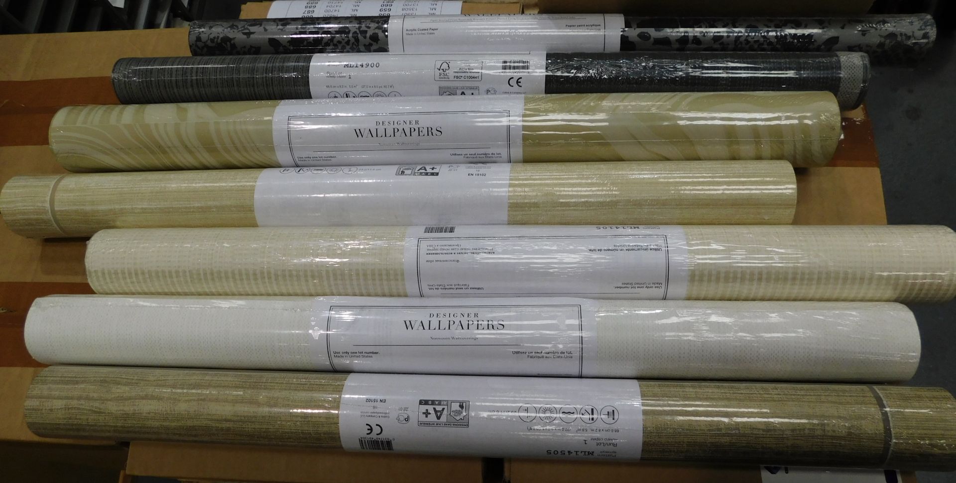 90 Rolls of Modena Wallpaper (Library Images – Some Colours May Not Be Present in the Lot) (Stock