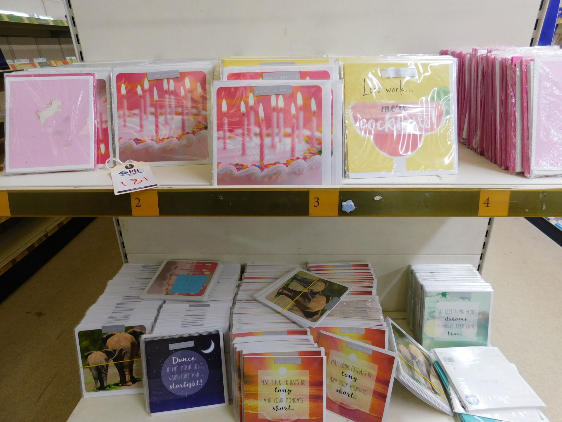 Contents of 5 Bays of Shelving to Include 2,750 Memorial Cards & 3,250 Various Greetings Cards ( - Image 5 of 10