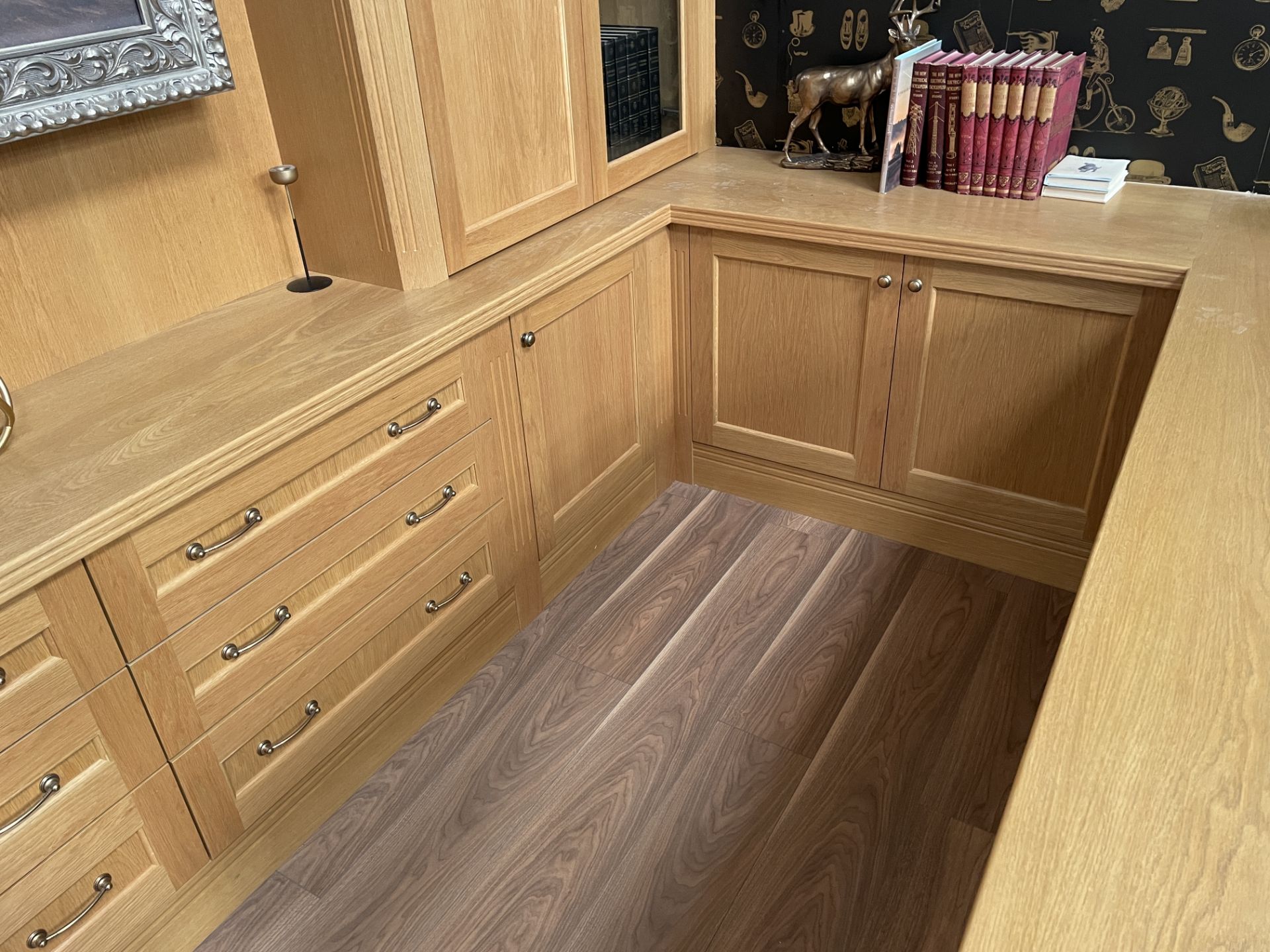 Conquest Medium Oak Office Display Comprising: Main Unit with Base Fitted Six Drawers & Three - Image 4 of 6