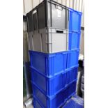 12 Plastic Stacking Crates (Location: Brentwood. Please Refer to General Notes)