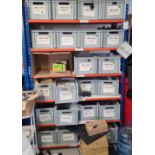 3 Bays of Orange/Blue Shelving with Chipboard Shelves (Location: Park Royal. Please See General