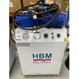 HBM 30litre Low Noise Dental/Workshop Compressor, 240v with Airlines & Sundries (Location: Park
