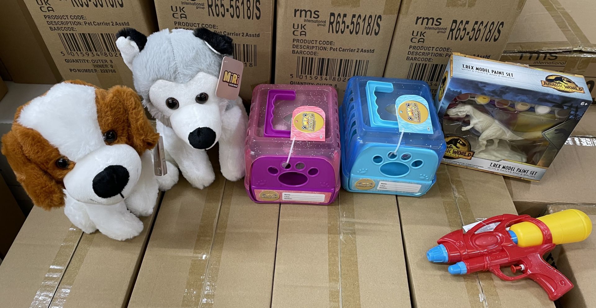 Contents of Pallet of Assorted Toys (115 Plush Puppies, 48 Water ...