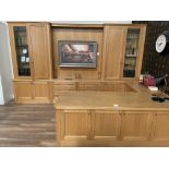 Conquest Medium Oak Office Display Comprising: Main Unit with Base Fitted Six Drawers & Three