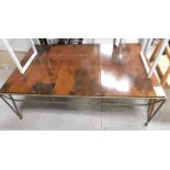 Wood Effect Coffee Table with Metal Frame (Location: Brentwood. Please Refer to General Notes)